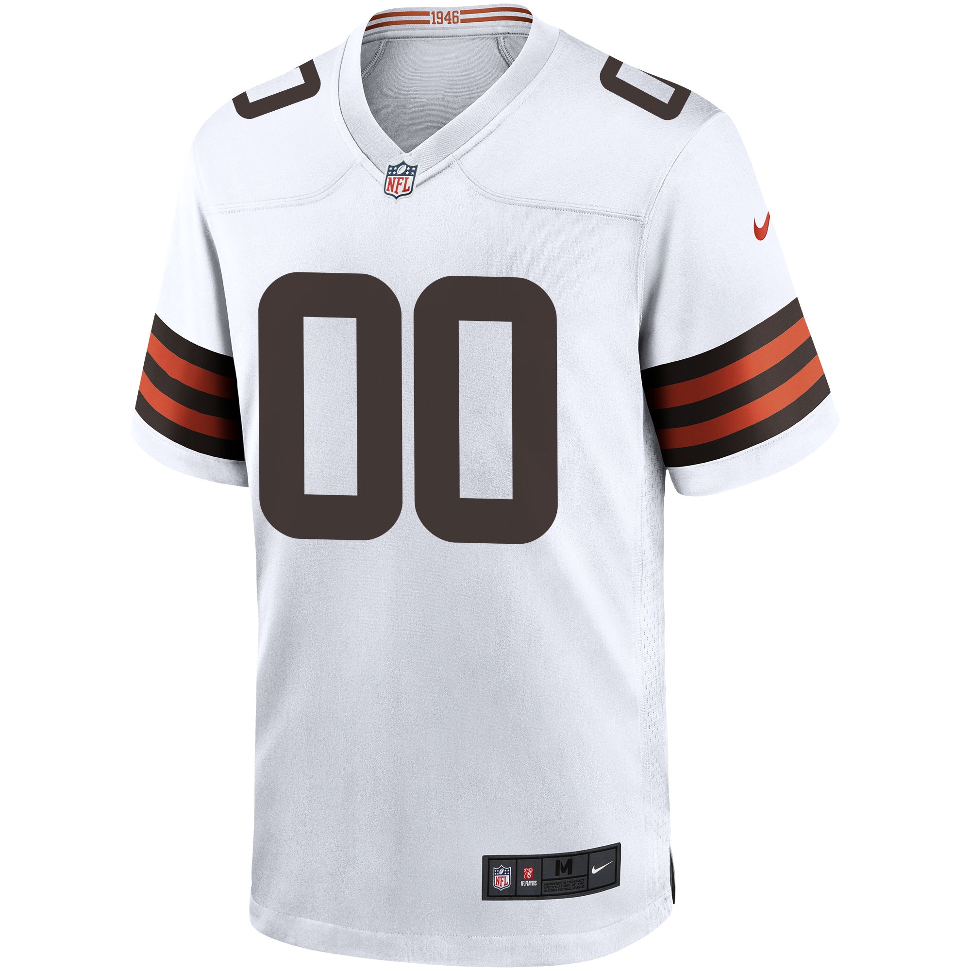 Cleveland Browns Nike Custom Game Jersey – White Clowdercats