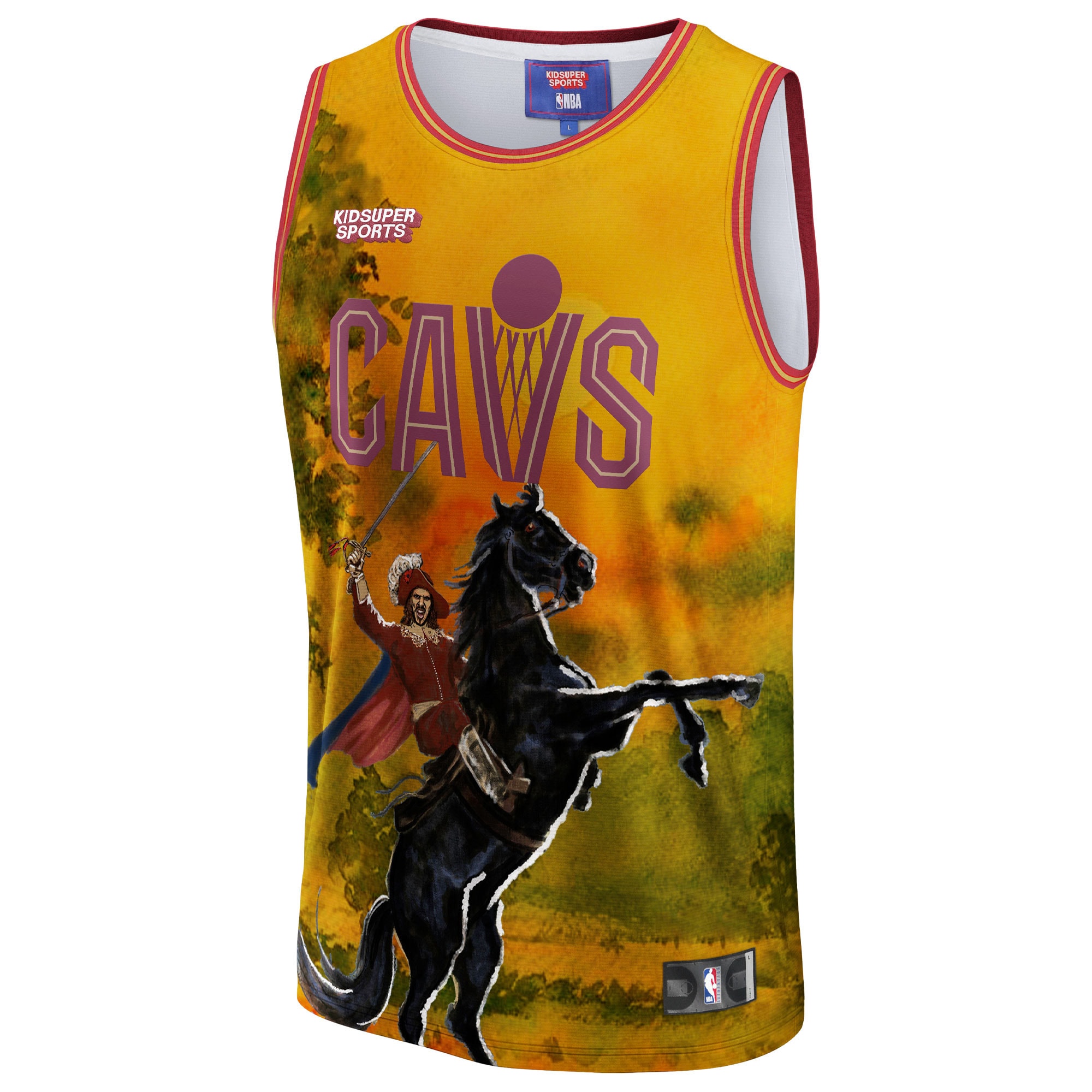 Cleveland Cavaliers NBA & KidSuper Studios by Fanatics Unisex Hometown Jersey – Gold Clowdercats