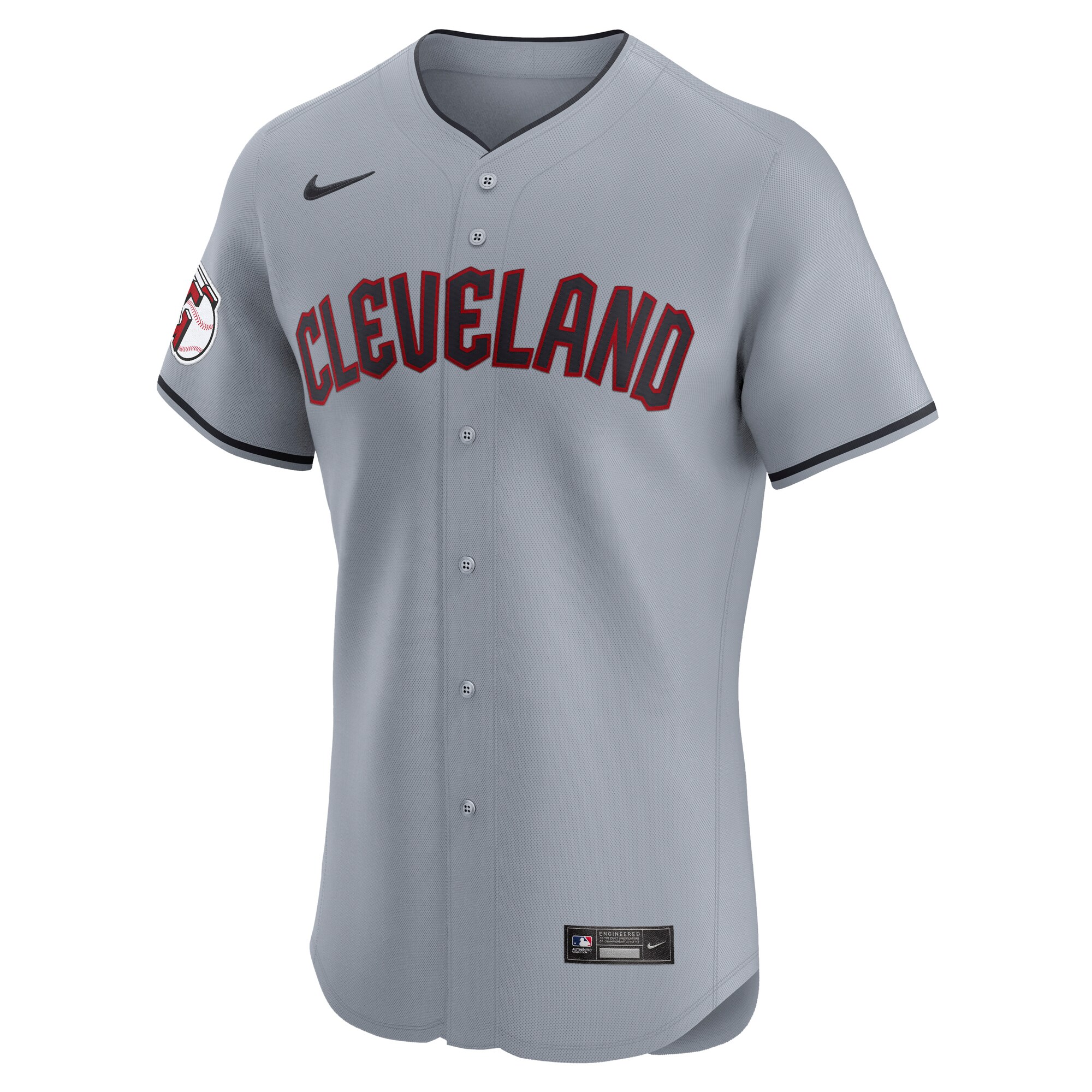 Cleveland Guardians Nike Alternate Vapor Premier Elite Patch Jersey – Gray
