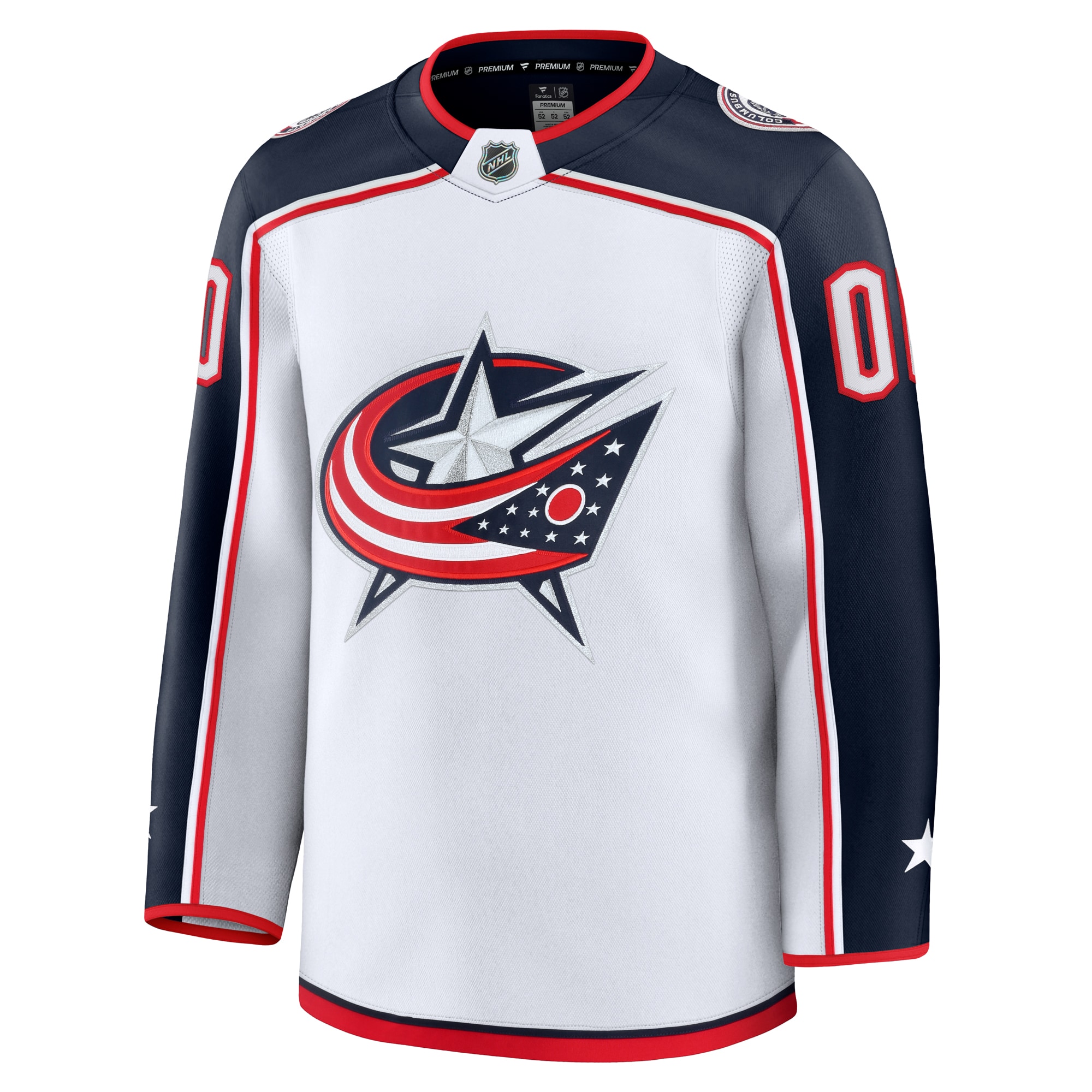 Columbus Blue Jackets Fanatics Away Premium Custom Jersey – White Clowdercats