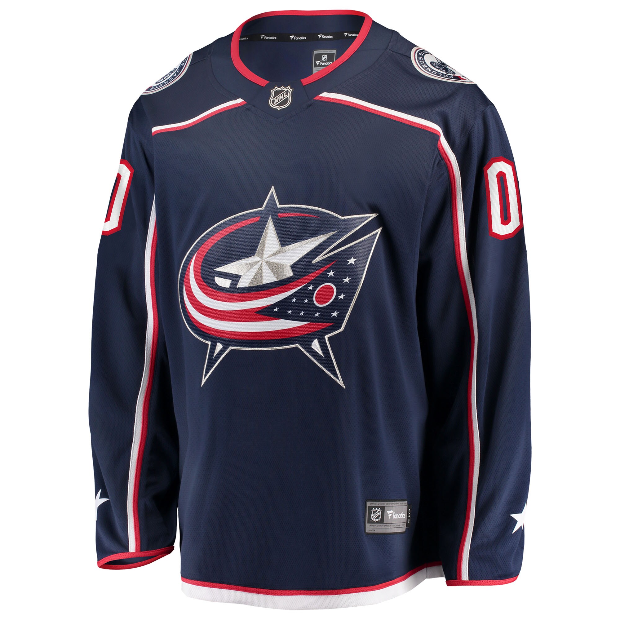 Columbus Blue Jackets Fanatics Home Breakaway Custom Jersey – Navy Clowdercats