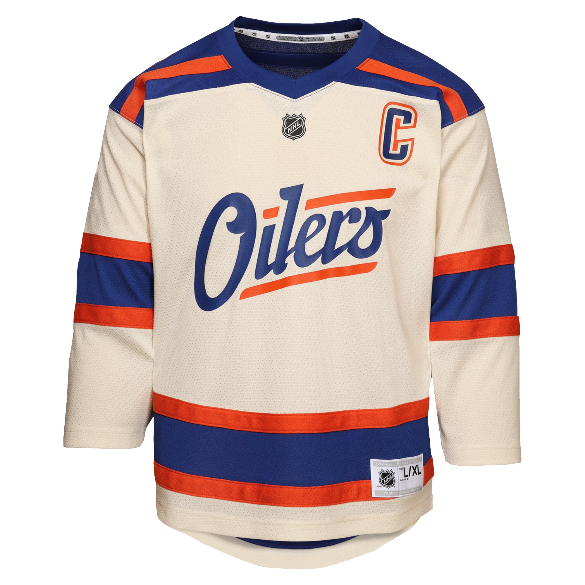 Connor McDavid Edmonton Oilers Youth Alternate Replica Player Jersey – Light Beige Clowdercats