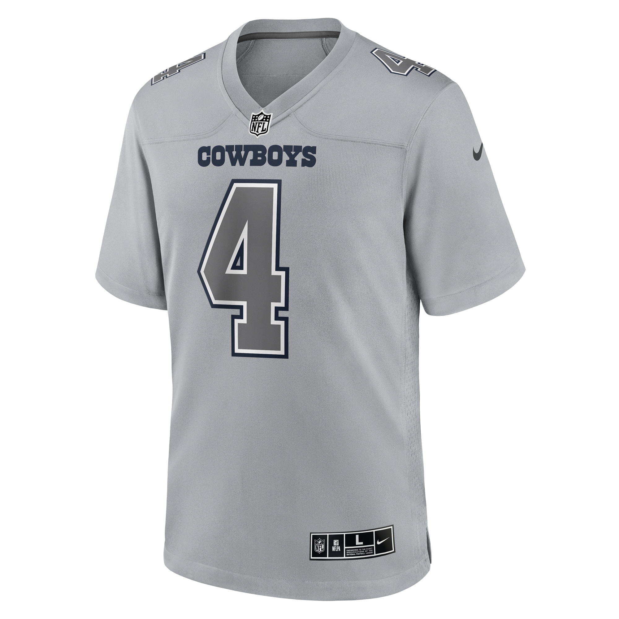 Dak Prescott Dallas Cowboys Nike Atmosphere Fashion Game Jersey – Gray Clowdercats
