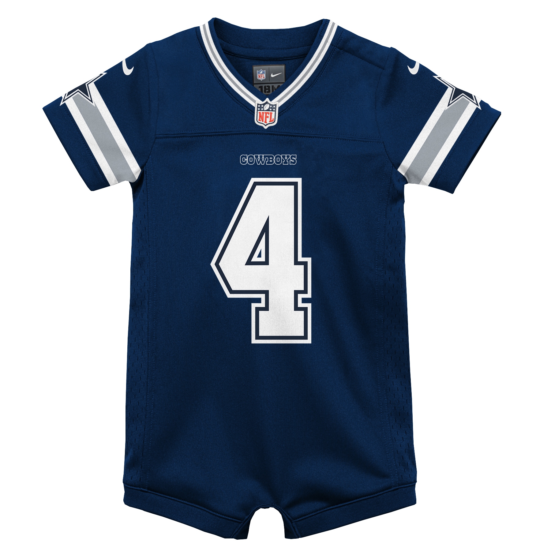 Dak Prescott Dallas Cowboys Nike Infant Game Jersey Romper – Navy Clowdercats