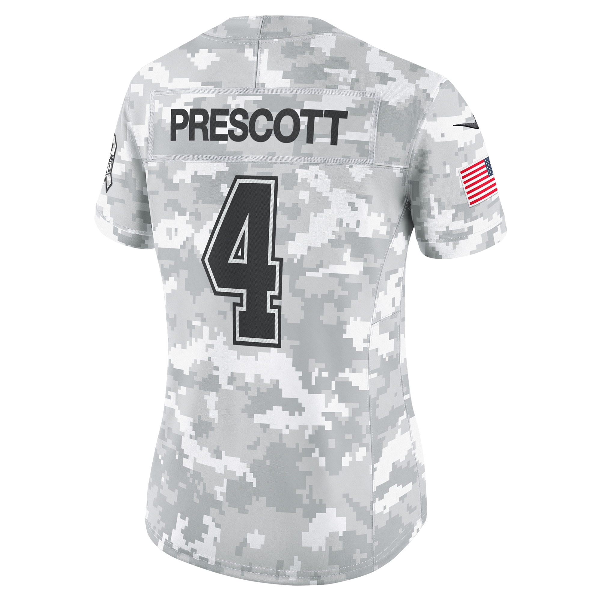Dak Prescott Dallas Cowboys Nike Women’s 2024 Salute to Service Limited Jersey – Arctic Camo Clowdercats
