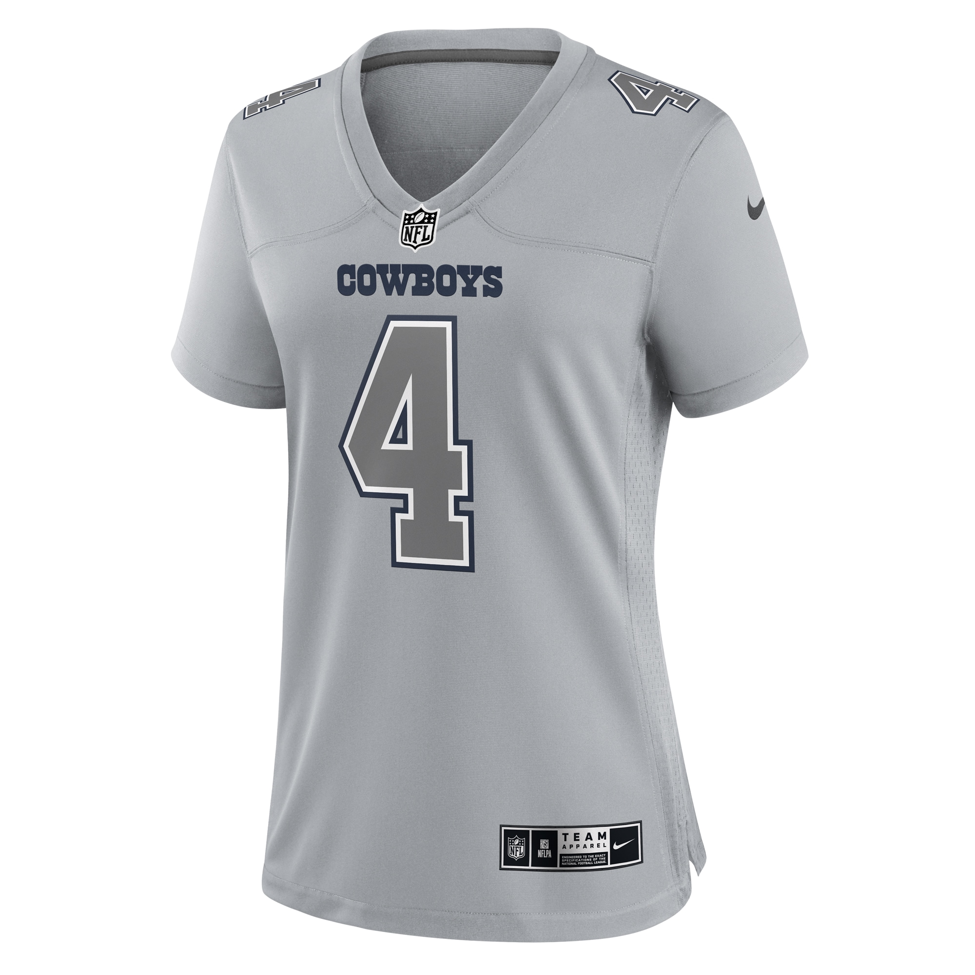 Dak Prescott Dallas Cowboys Nike Women’s Atmosphere Fashion Game Jersey – Gray Clowdercats