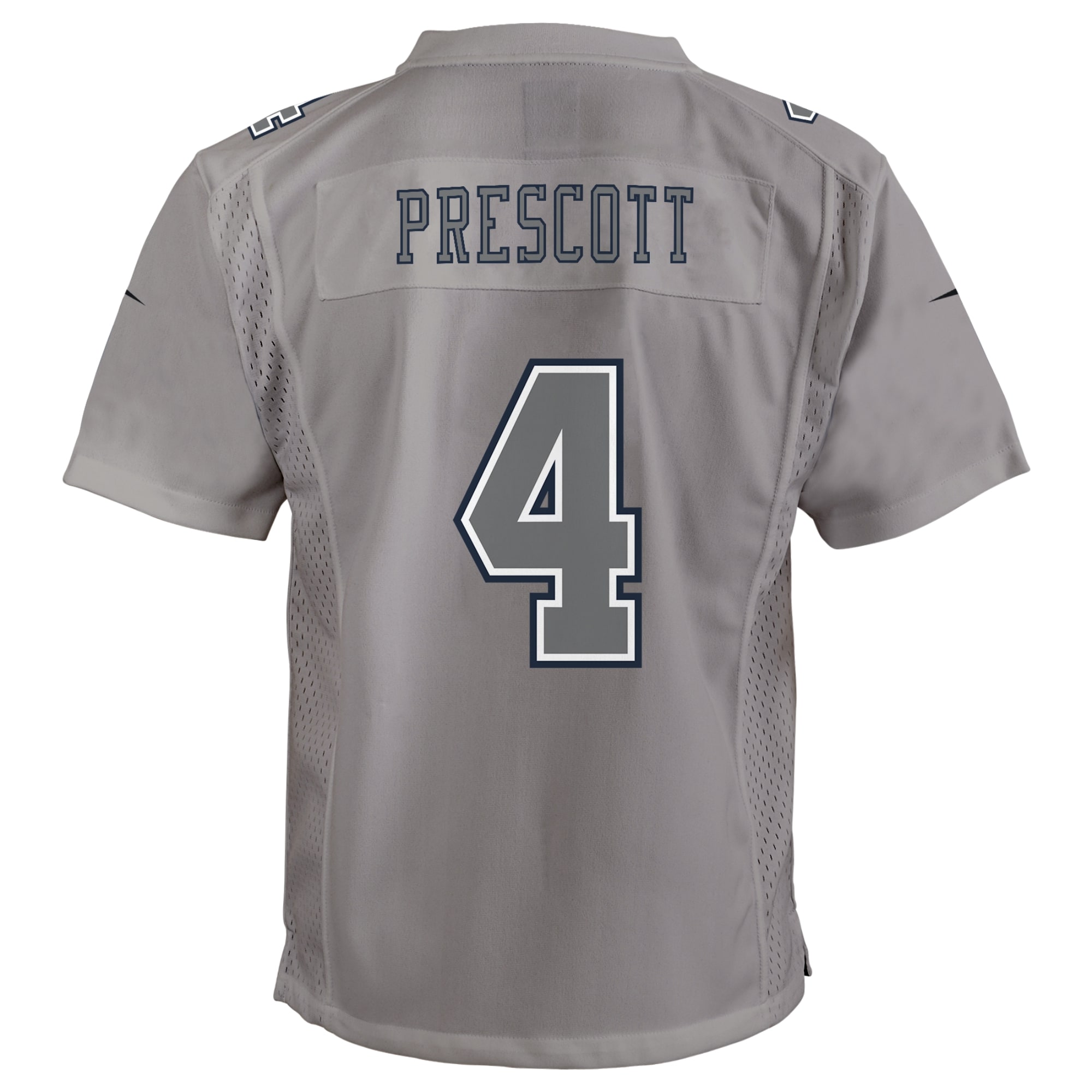 Dak Prescott Dallas Cowboys Nike Youth Atmosphere Game Jersey – Gray Clowdercats