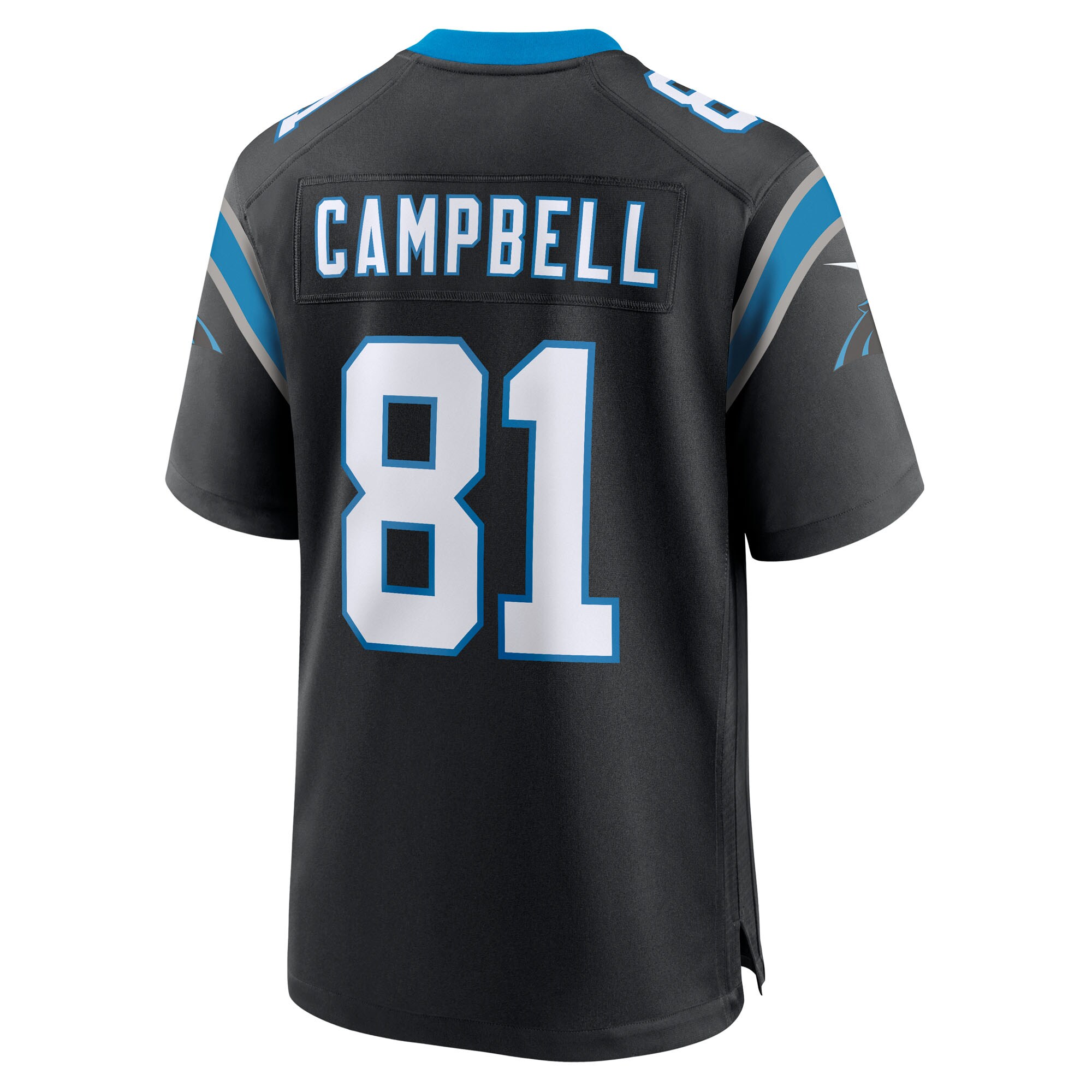 Dalevon Campbell Carolina Panthers Nike Team Game Jersey – Black Clowdercats