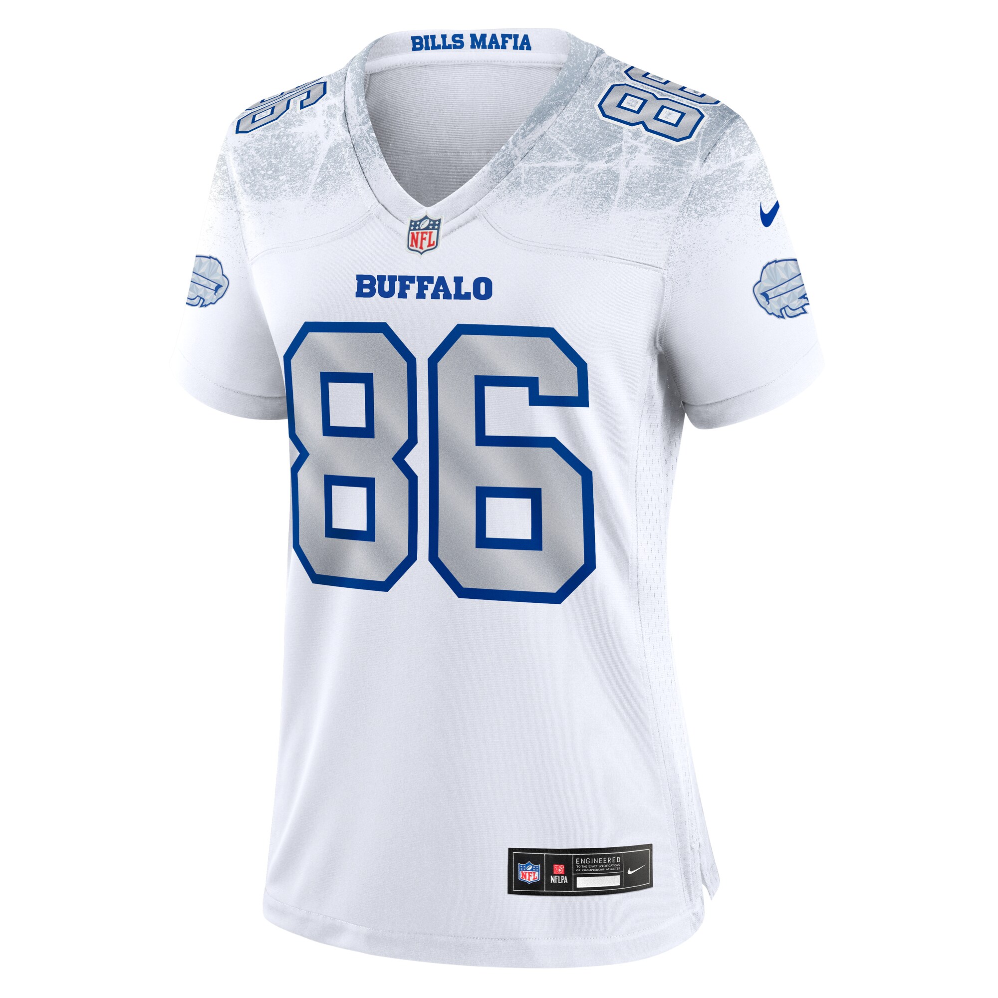 Dalton Kincaid Buffalo Bills Nike Women’s 2025 Rivalries Collection Game Jersey – White Clowdercats
