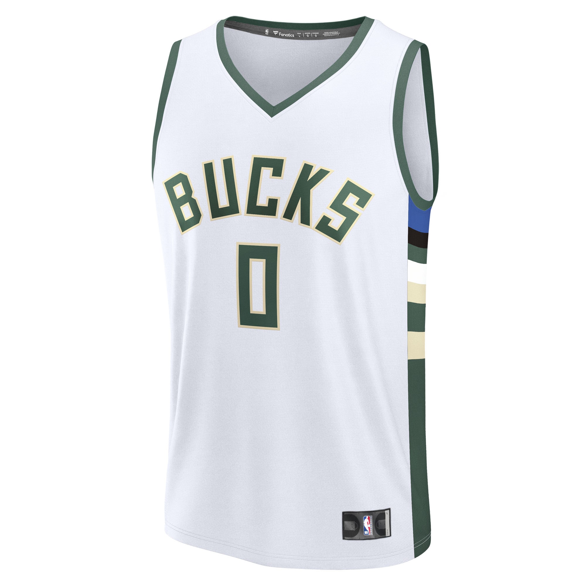Damian Lillard Milwaukee Bucks Fanatics Fast Break Replica Player Jersey – Association Edition – White Clowdercats