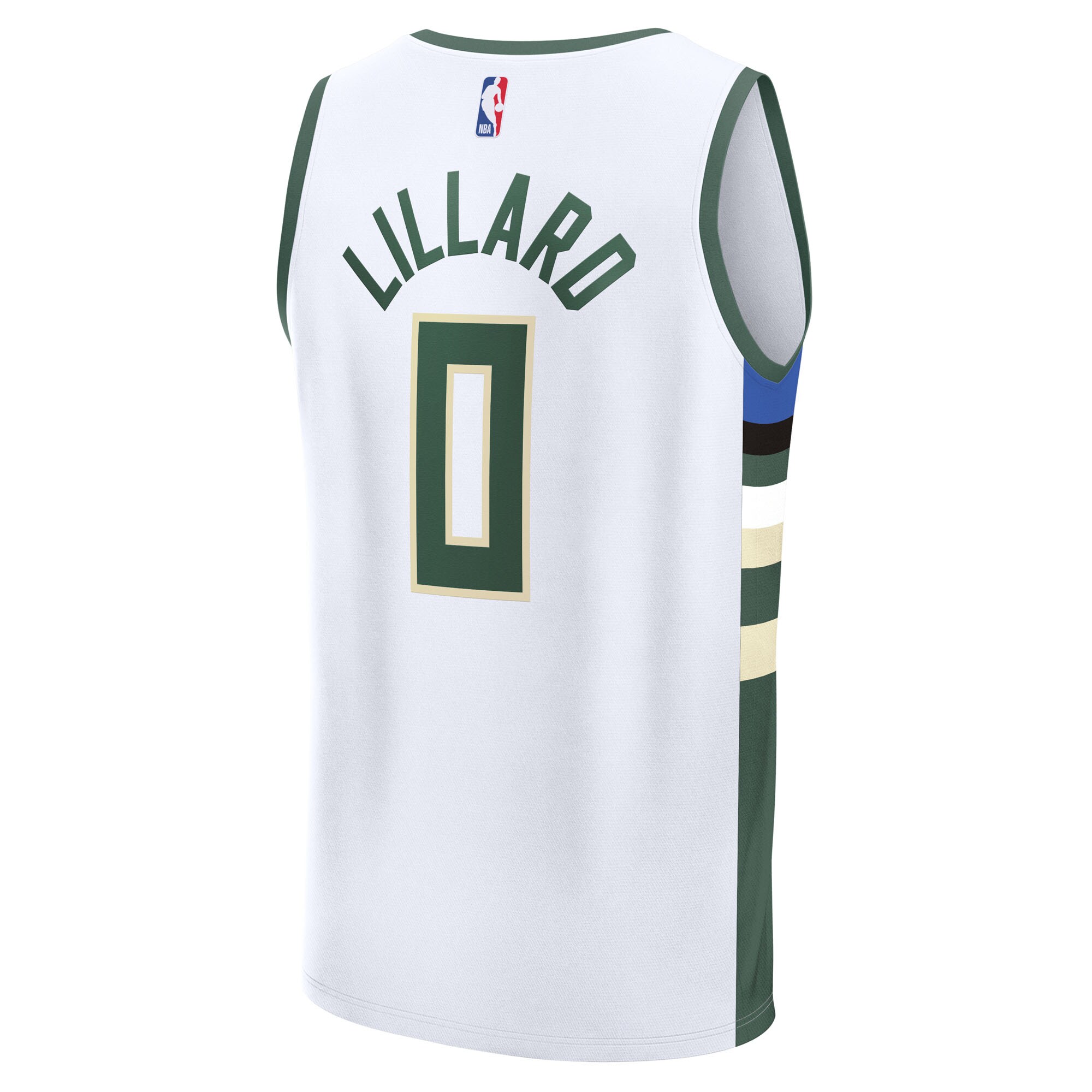 Damian Lillard Milwaukee Bucks Fanatics Fast Break Replica Player Jersey – Association Edition – White Clowdercats