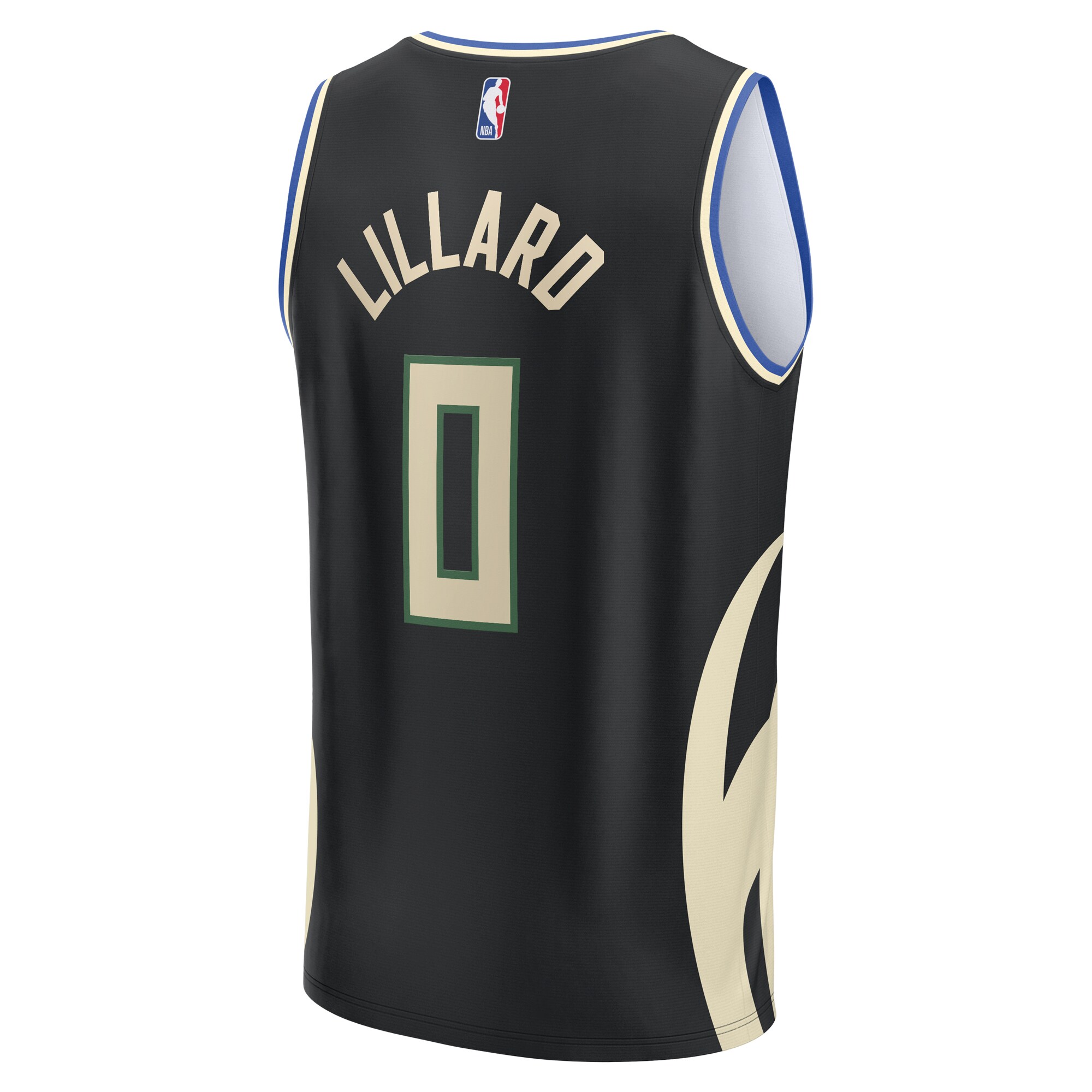 Damian Lillard Milwaukee Bucks Fanatics Men’s Fast Break Player Jersey – Statement Edition – Black Clowdercats