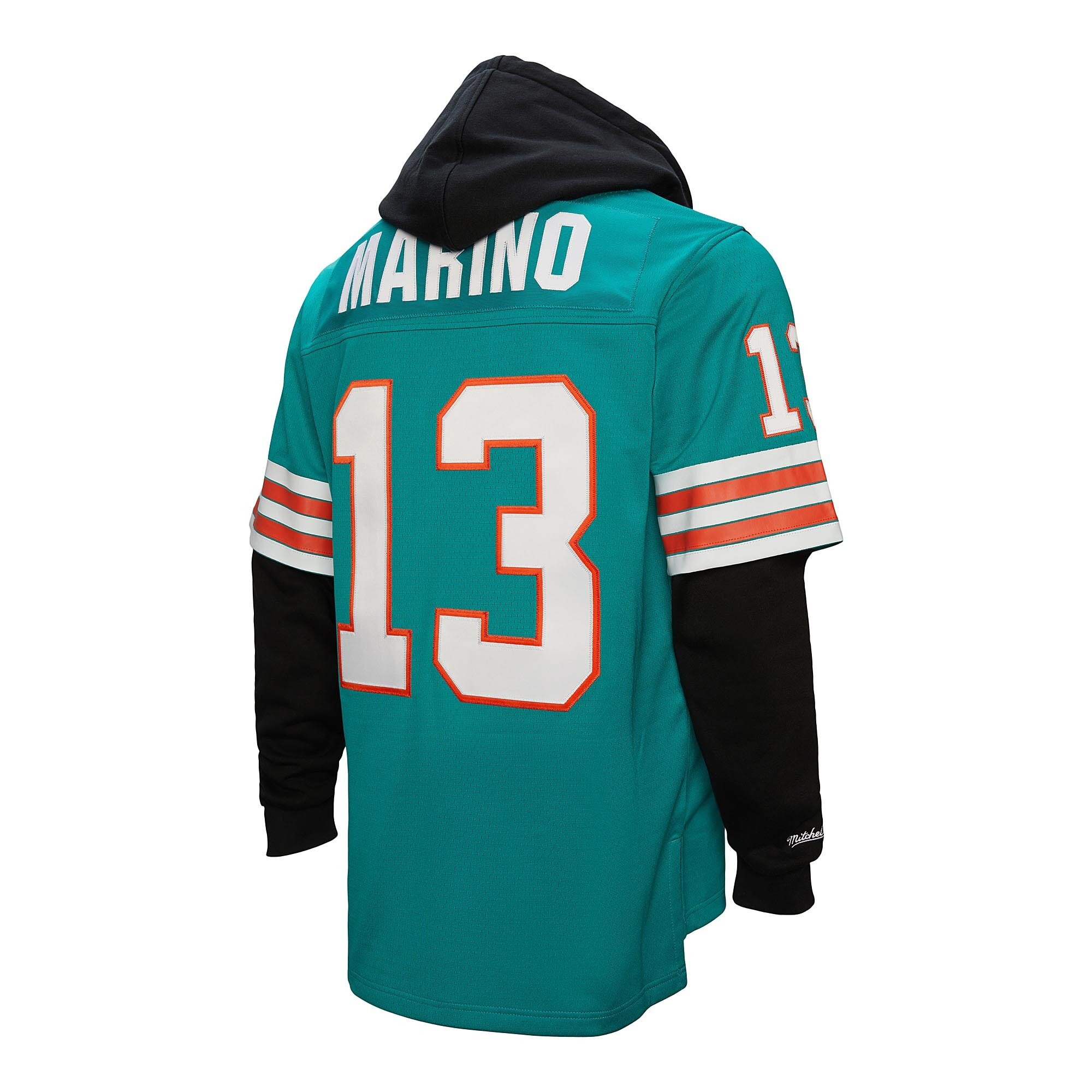 Dan Marino Miami Dolphins Mitchell & Ness Player Name & Number Hoodie Legacy Jersey – Aqua Clowdercats