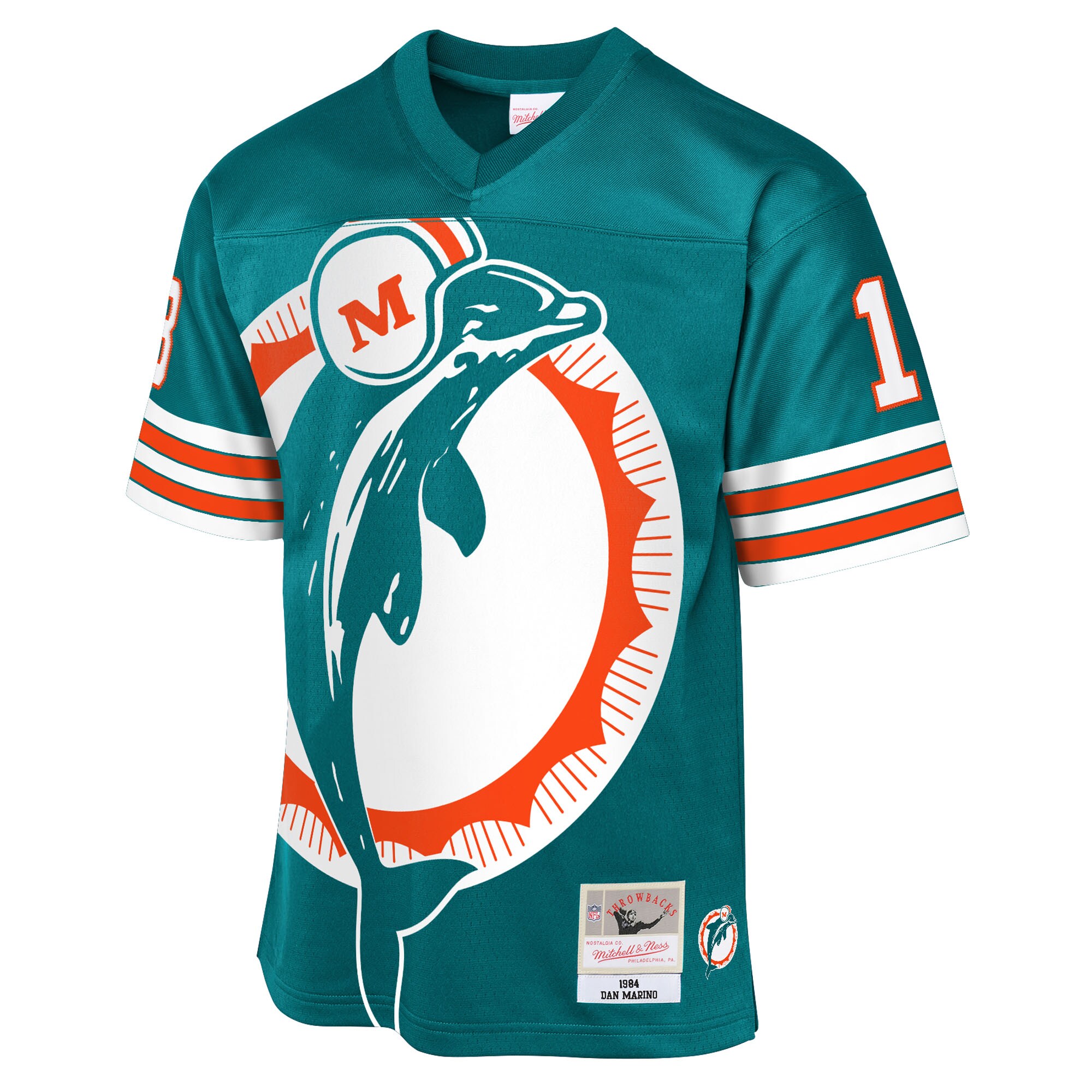 Dan Marino Miami Dolphins Mitchell & Ness Youth 1984 Throwback Fashion Jersey – Aqua Clowdercats