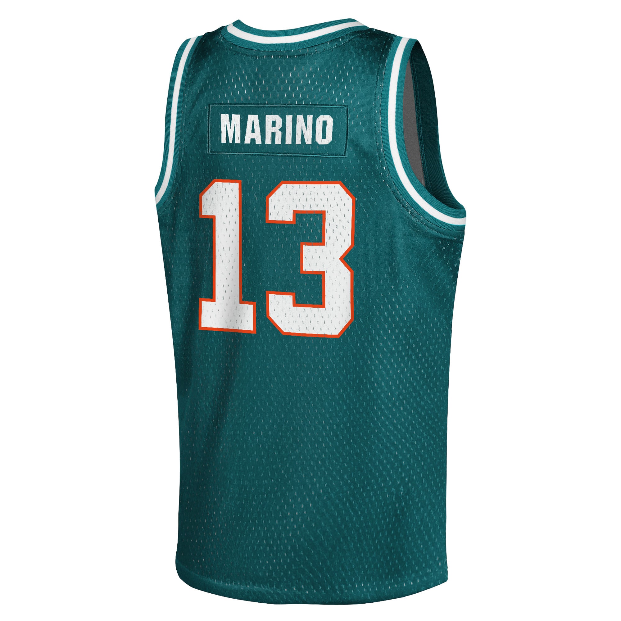 Dan Marino Miami Dolphins Mitchell & Ness Youth Retired Player NFL Basketball Fashion Jersey – Aqua Clowdercats