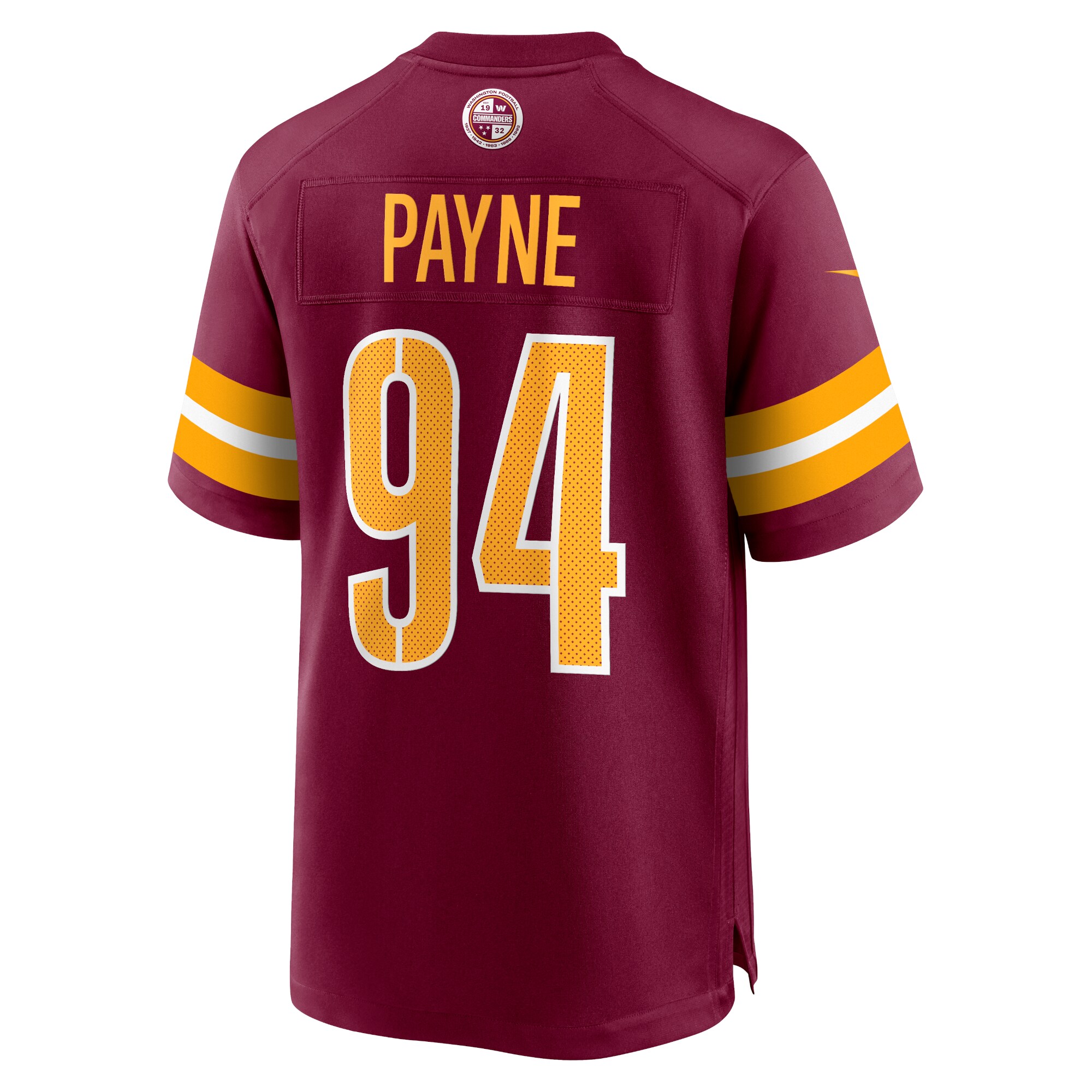 Da’Ron Payne Washington Commanders Nike Game Jersey – Burgundy Clowdercats