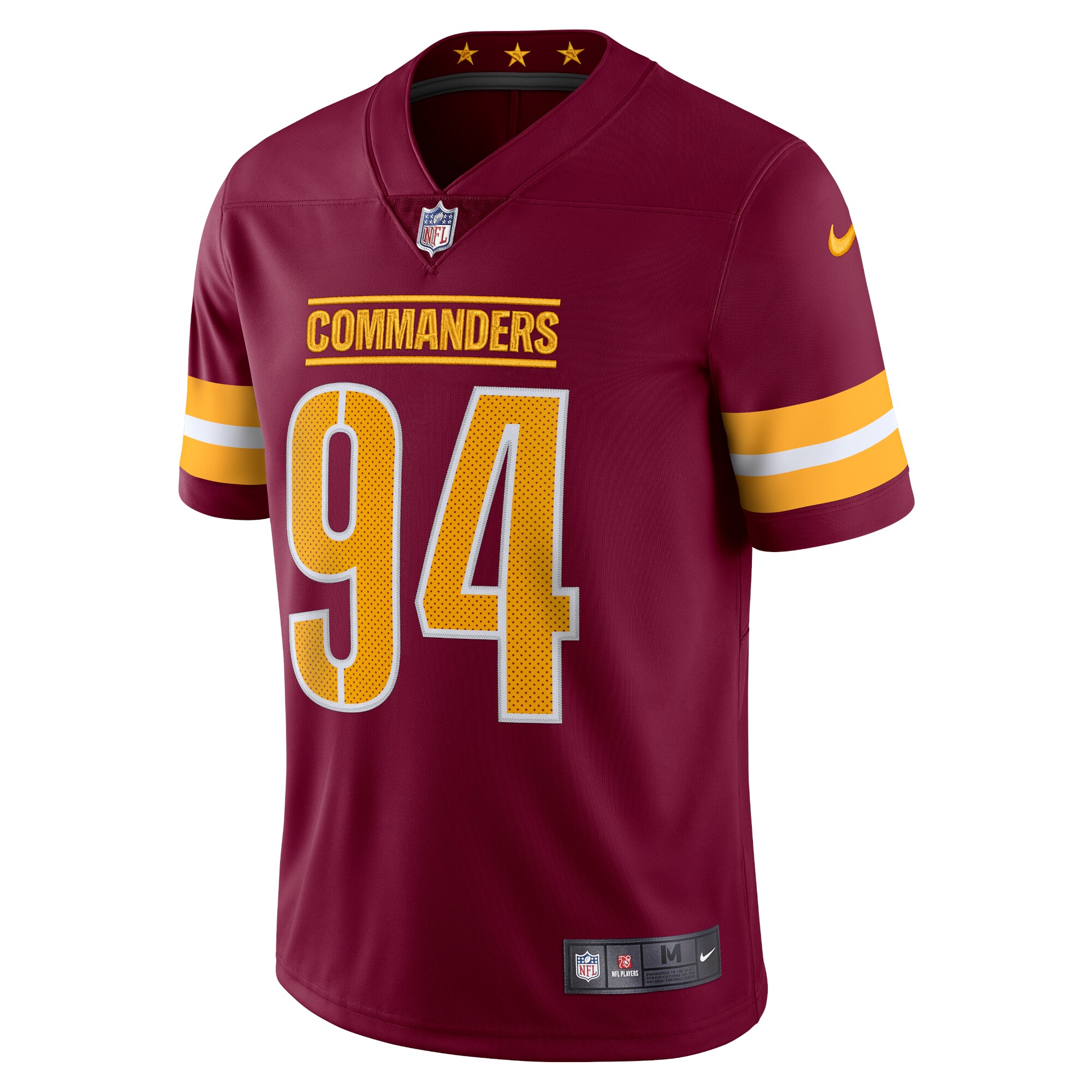 Da’Ron Payne Washington Commanders Nike Vapor Limited Jersey – Burgundy Clowdercats