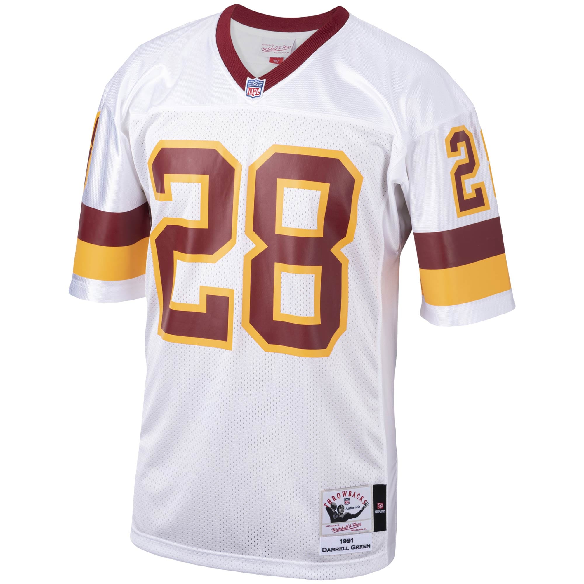 Darrell Green Washington Football Team 1991 Mitchell & Ness Authentic Throwback Retired Player Jersey – White Clowdercats