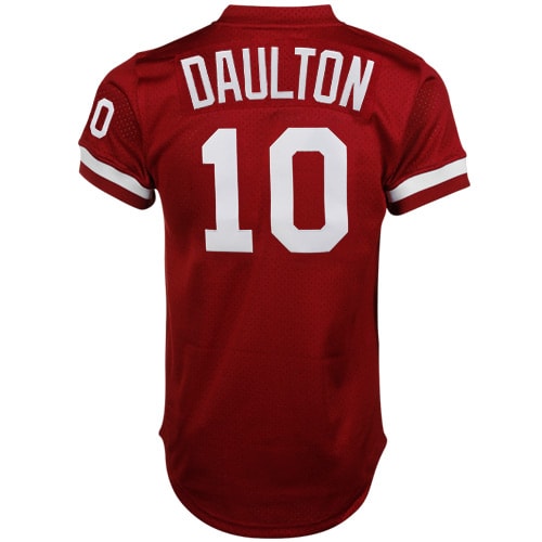 Darren Daulton Philadelphia Phillies Mitchell & Ness Cooperstown Mesh Batting Practice Jersey – Red