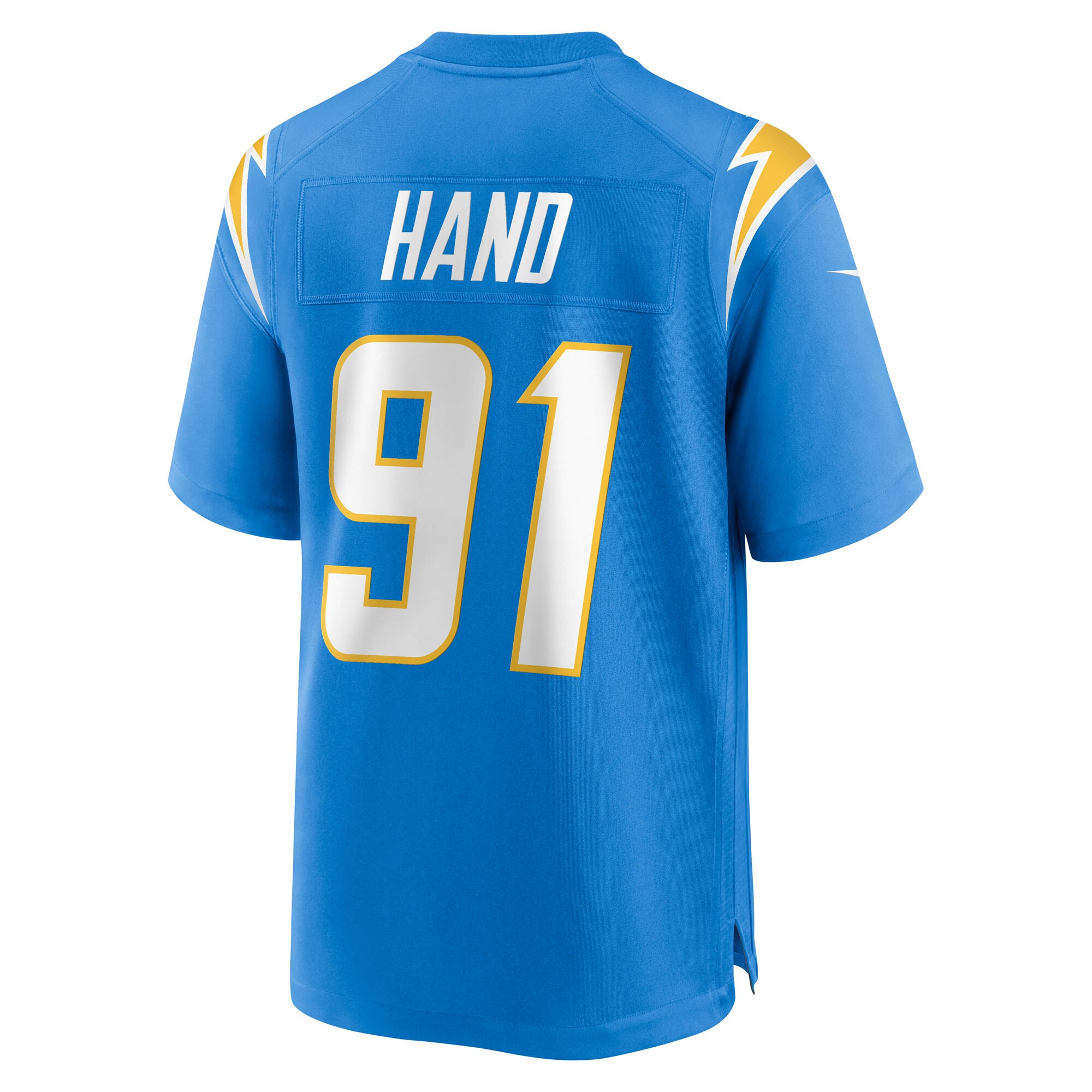 Da’Shawn Hand Los Angeles Chargers Nike Team Game Jersey – Powder Blue Clowdercats
