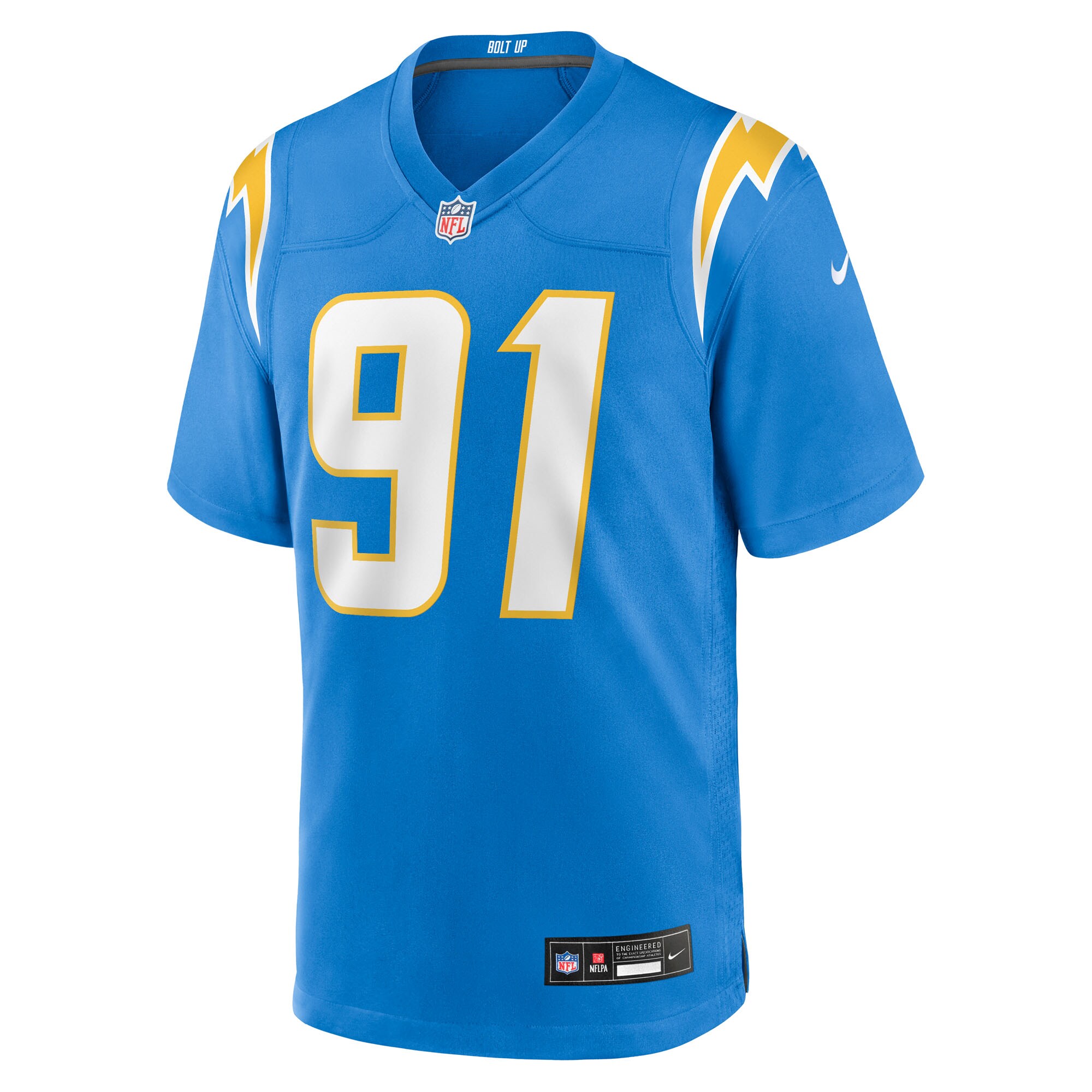 Da’Shawn Hand Los Angeles Chargers Nike Team Game Jersey – Powder Blue Clowdercats