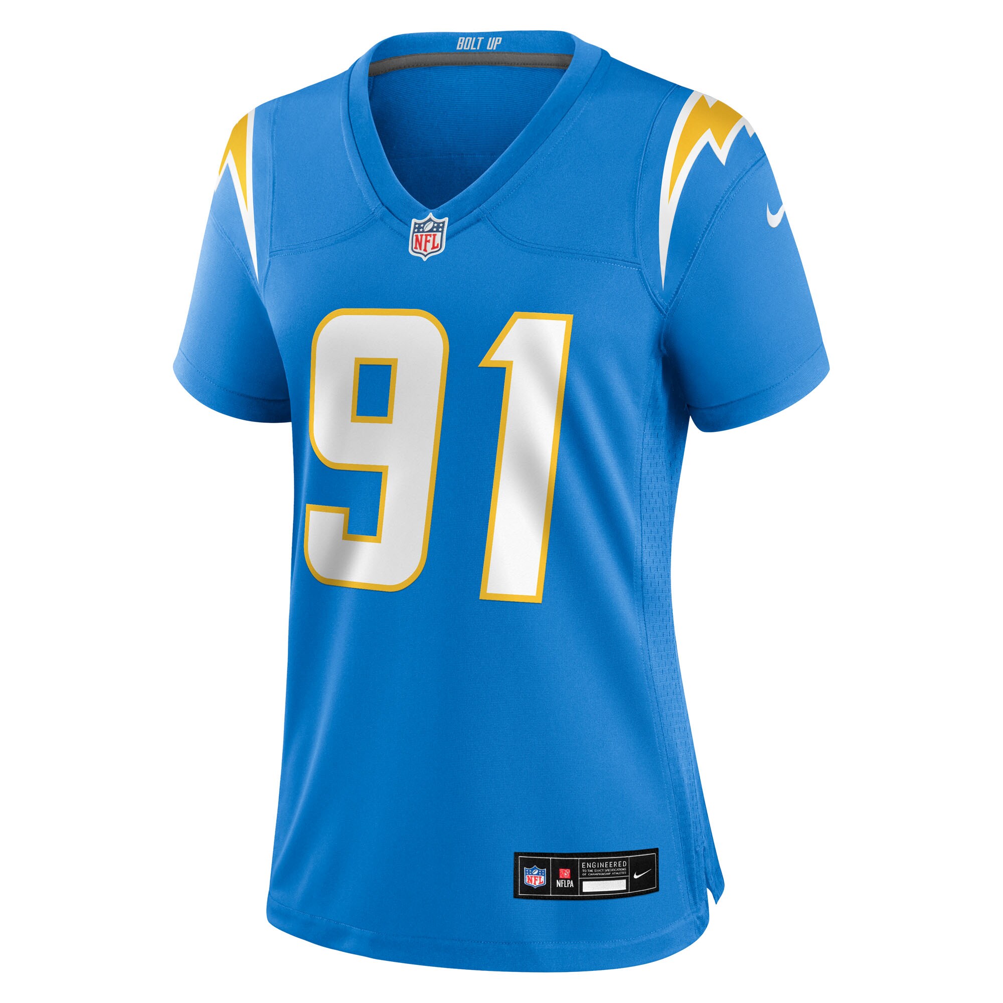 Da’Shawn Hand Los Angeles Chargers Nike Women’s Team Game Jersey – Powder Blue Clowdercats
