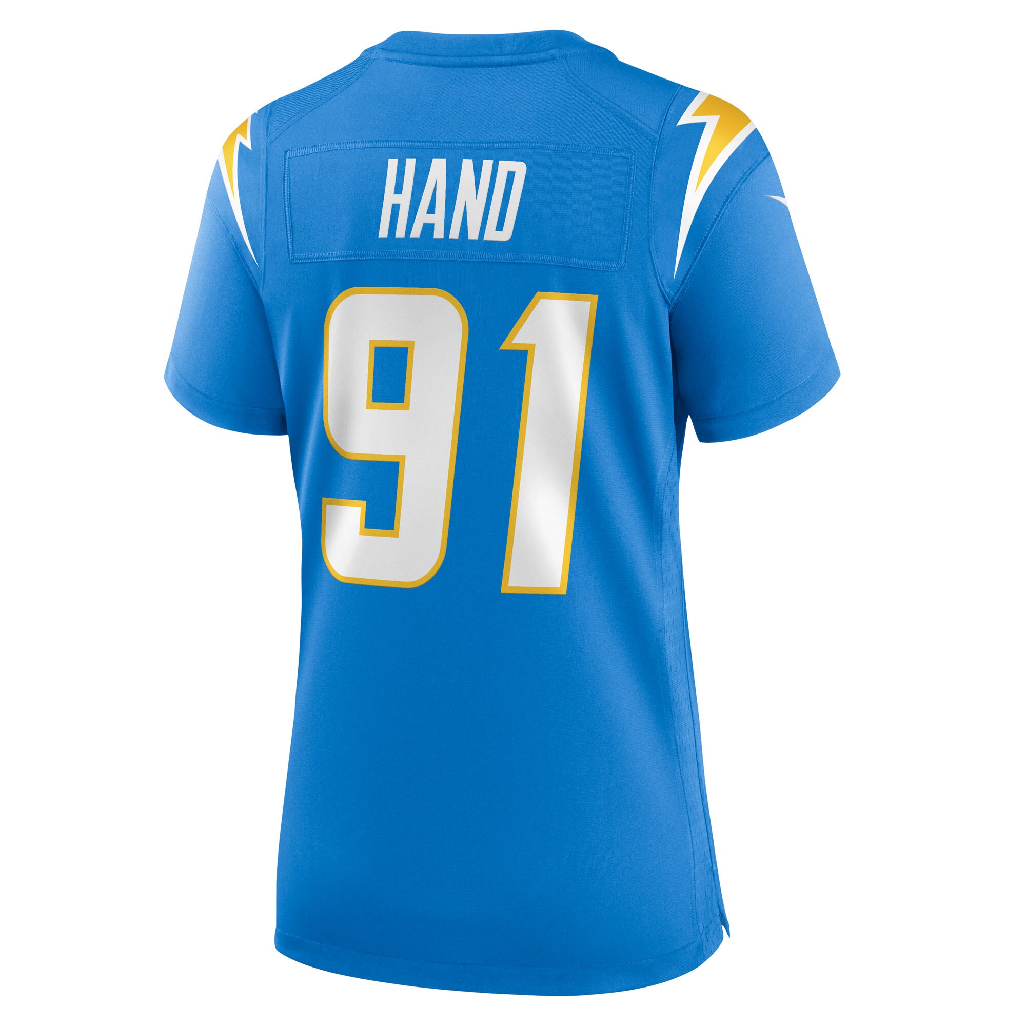 Da’Shawn Hand Los Angeles Chargers Nike Women’s Team Game Jersey – Powder Blue Clowdercats