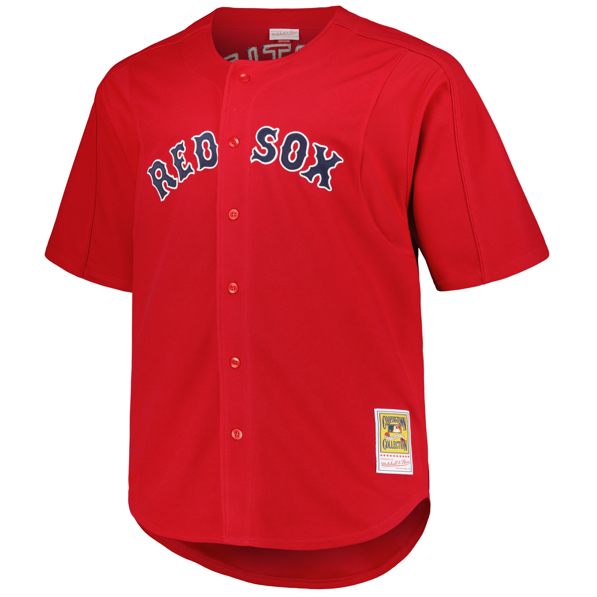 David Ortiz Boston Red Sox Mitchell & Ness Big & Tall Cooperstown Collection Batting Practice Replica Jersey – Red