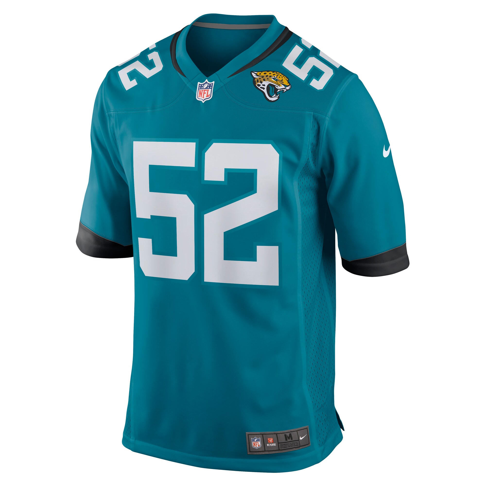 DaVon Hamilton Jacksonville Jaguars Nike Game Jersey – Teal Clowdercats