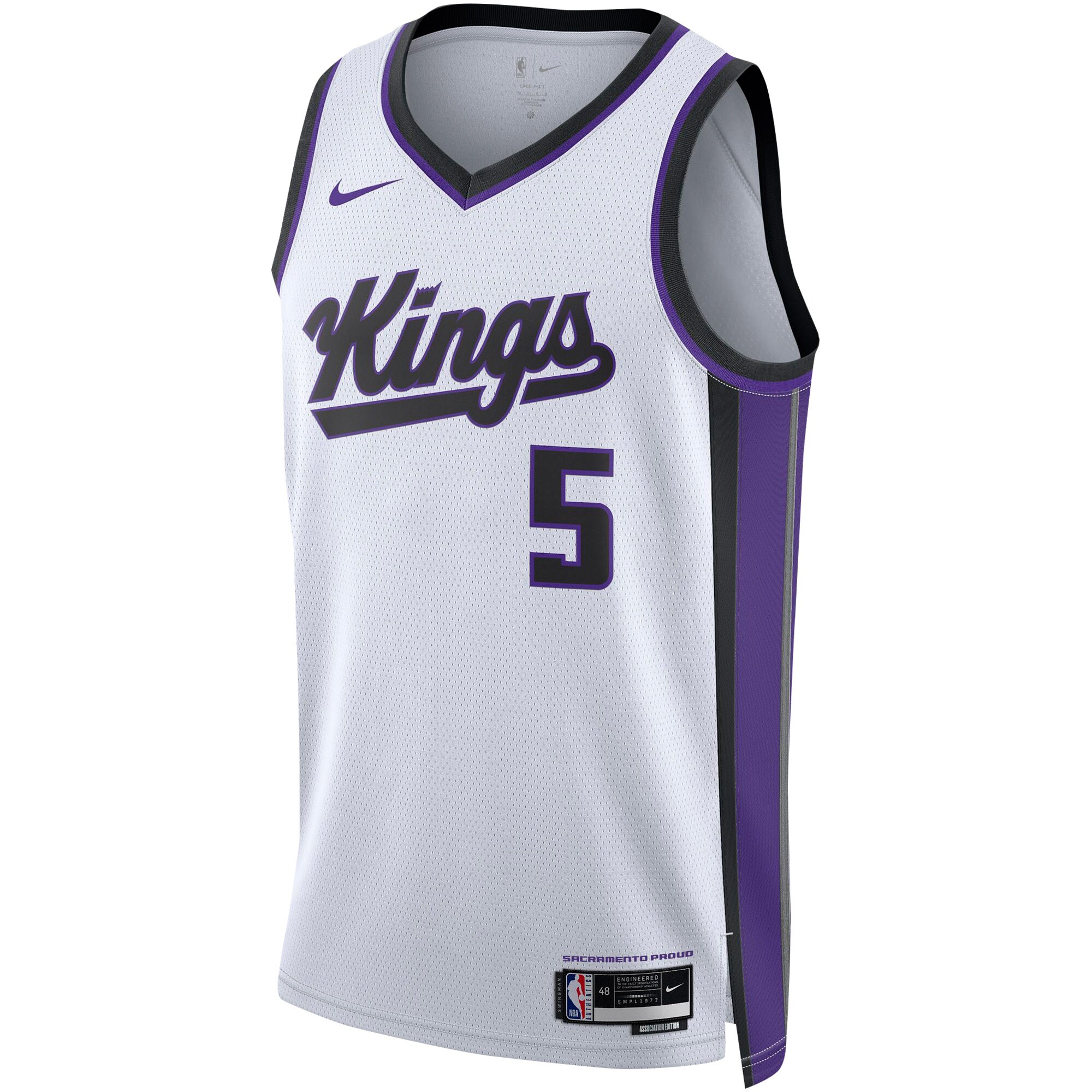 De’Aaron Fox Sacramento Kings Nike Unisex Swingman Jersey – Association Edition – White Clowdercats