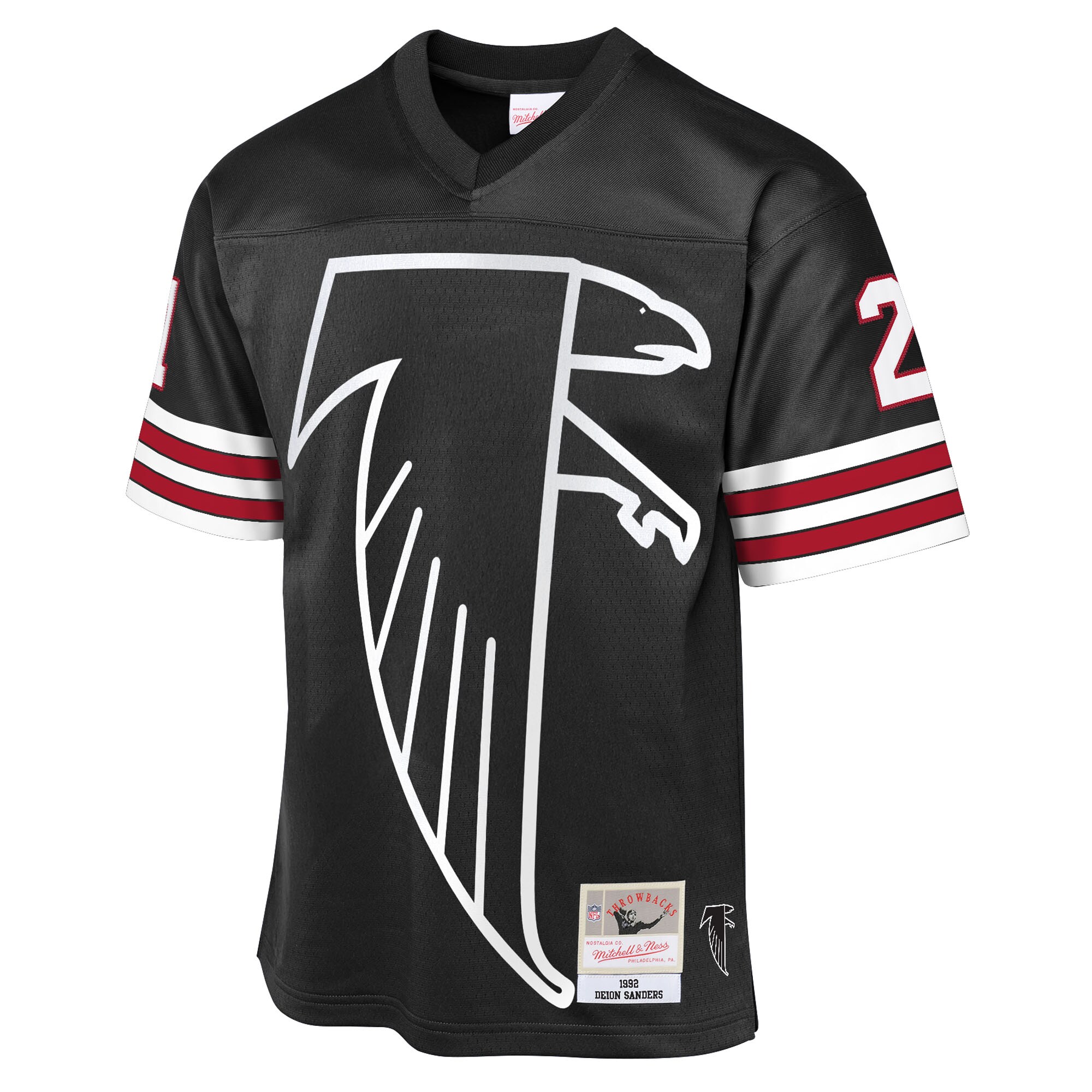 Deion Sanders Atlanta Falcons Mitchell & Ness Youth 1992 Throwback Fashion Jersey – Black Clowdercats