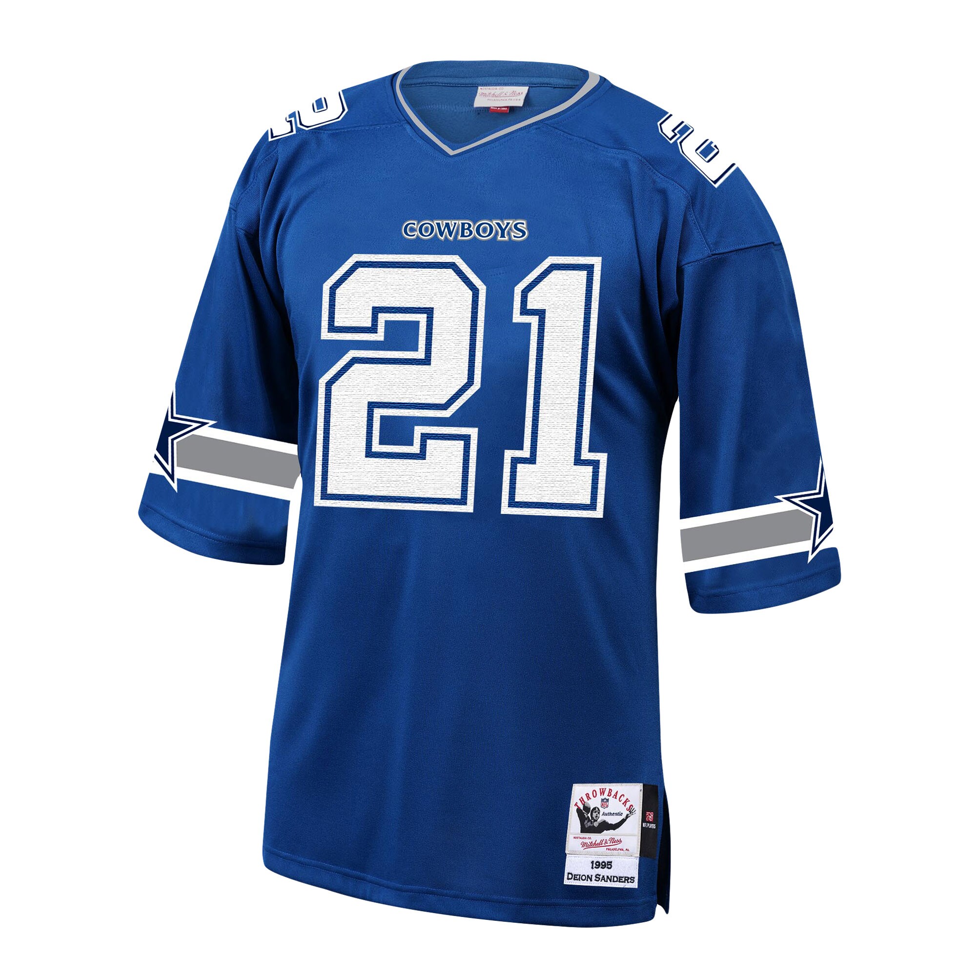 Deion Sanders Dallas Cowboys 1996 Mitchell & Ness Authentic Throwback Retired Player Jersey – Royal Clowdercats