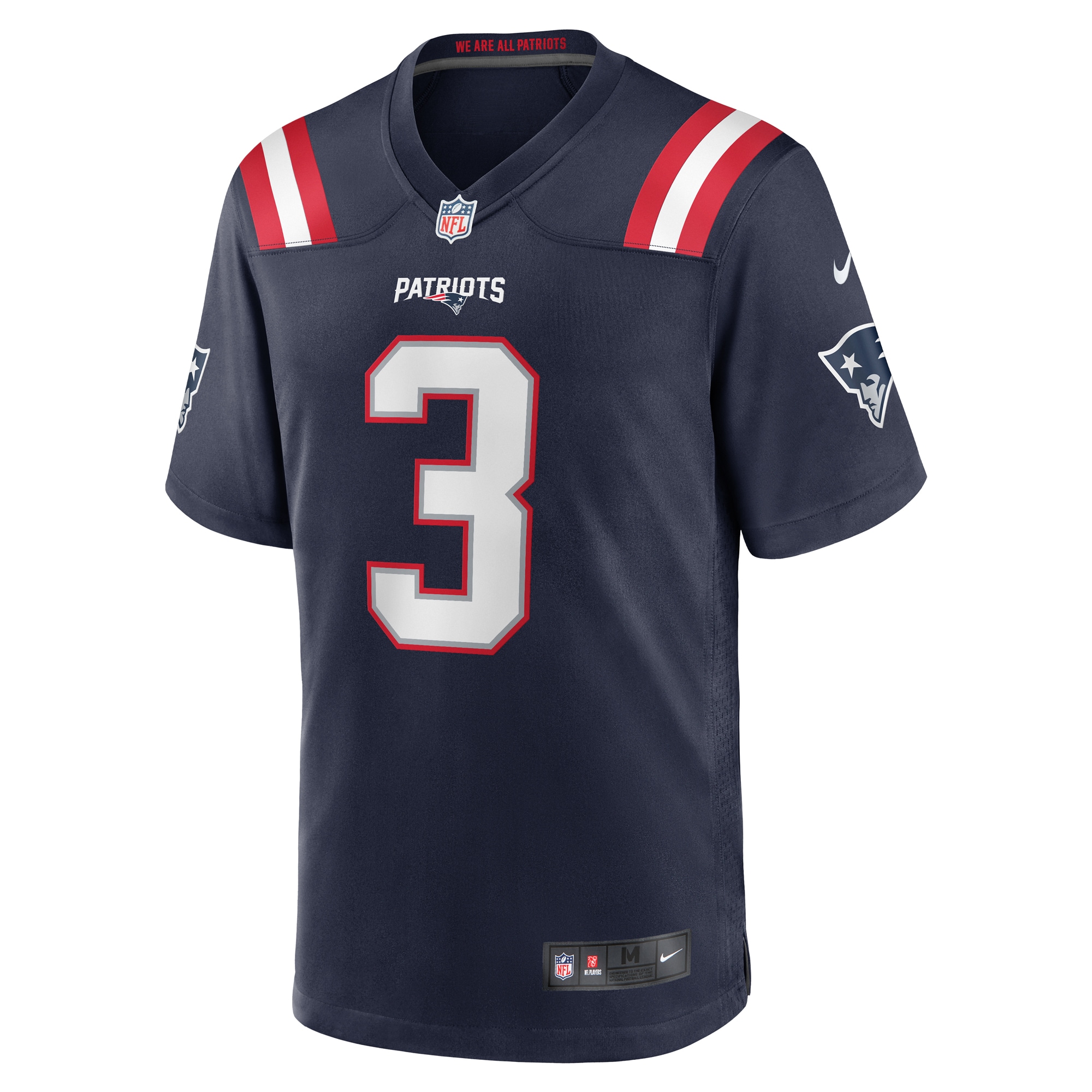 Demario Douglas New England Patriots Nike Game Jersey – Navy Clowdercats