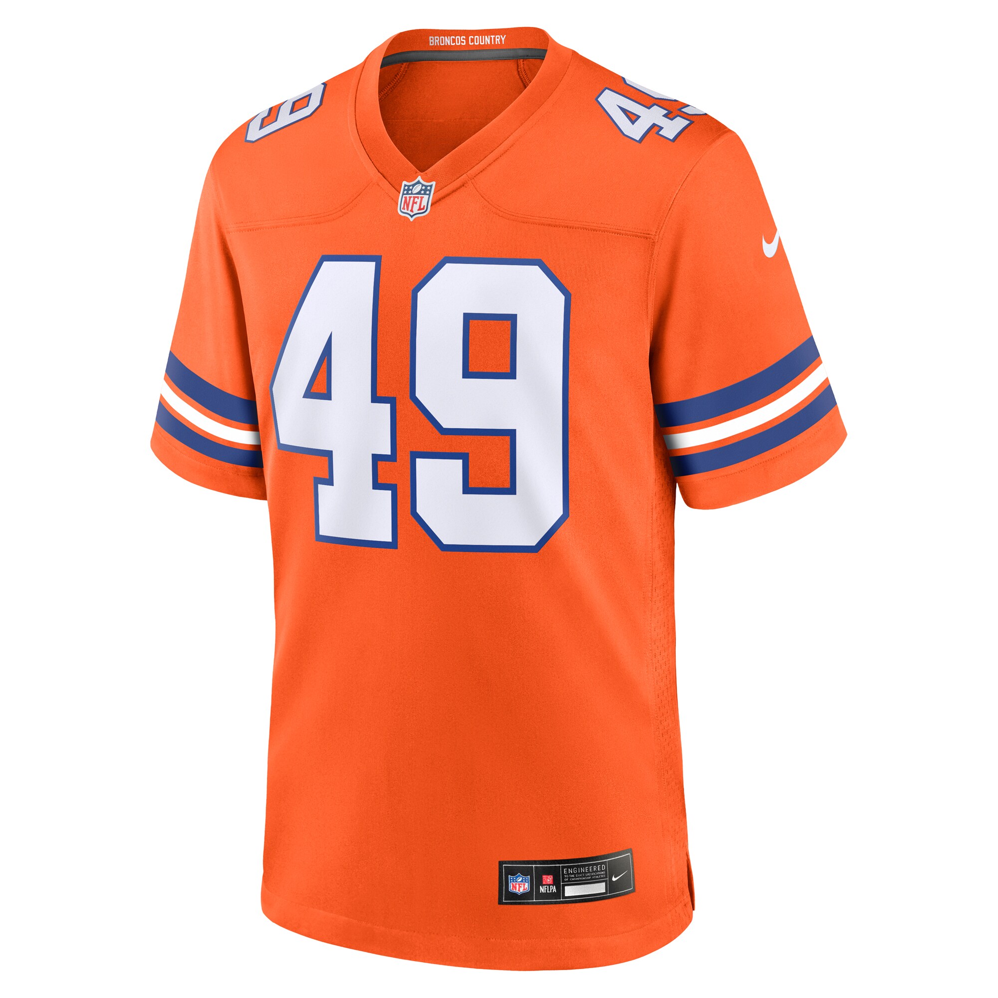 Dennis Smith Denver Broncos Nike Retired Player Alternate Game Jersey – Orange Clowdercats
