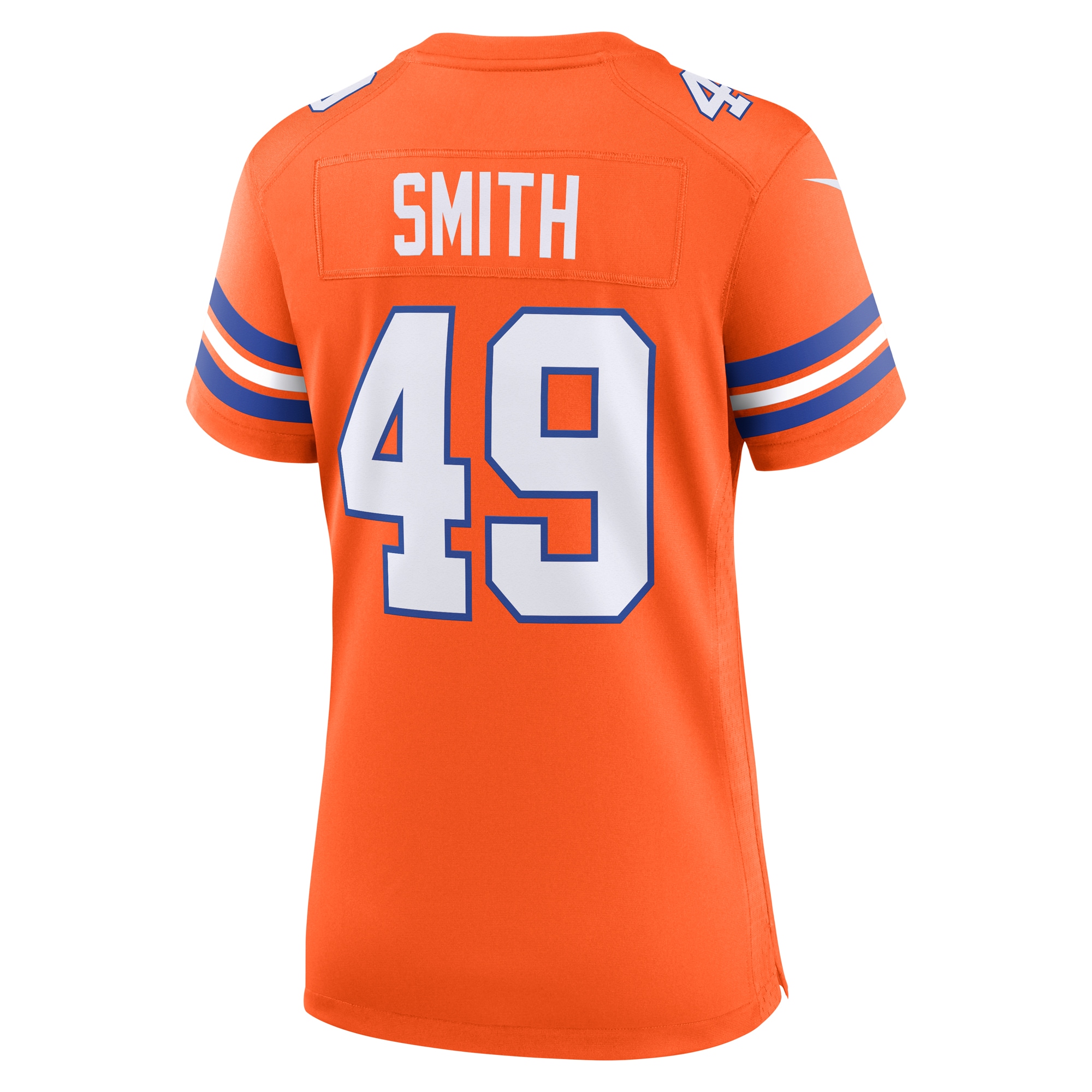 Dennis Smith Denver Broncos Nike Women’s Mile High Collection 1977 Throwback Retired Player Game Jersey – Orange Clowdercats