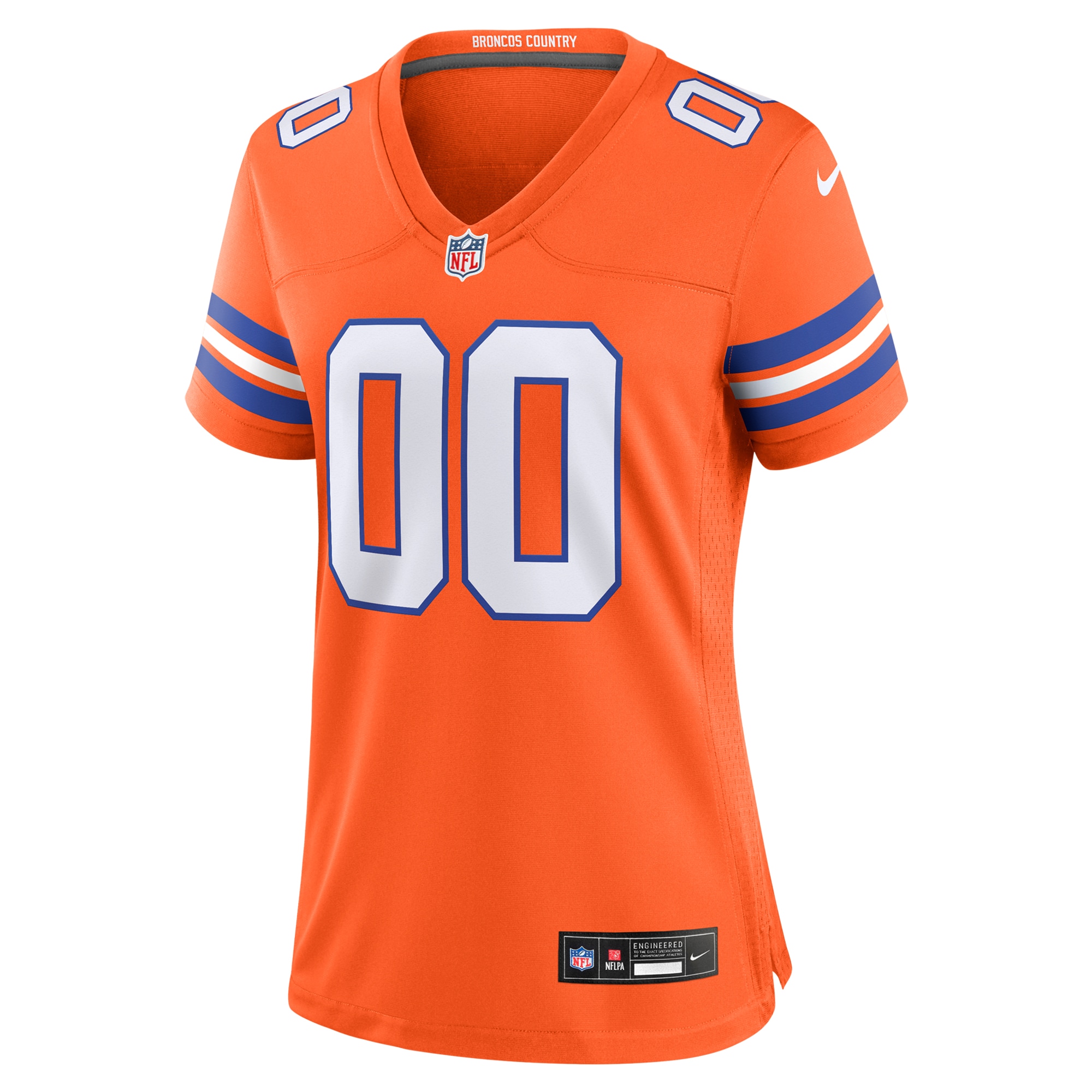 Denver Broncos Nike Women’s Mile High Collection 1977 Throwback Custom Game Jersey – Orange Clowdercats
