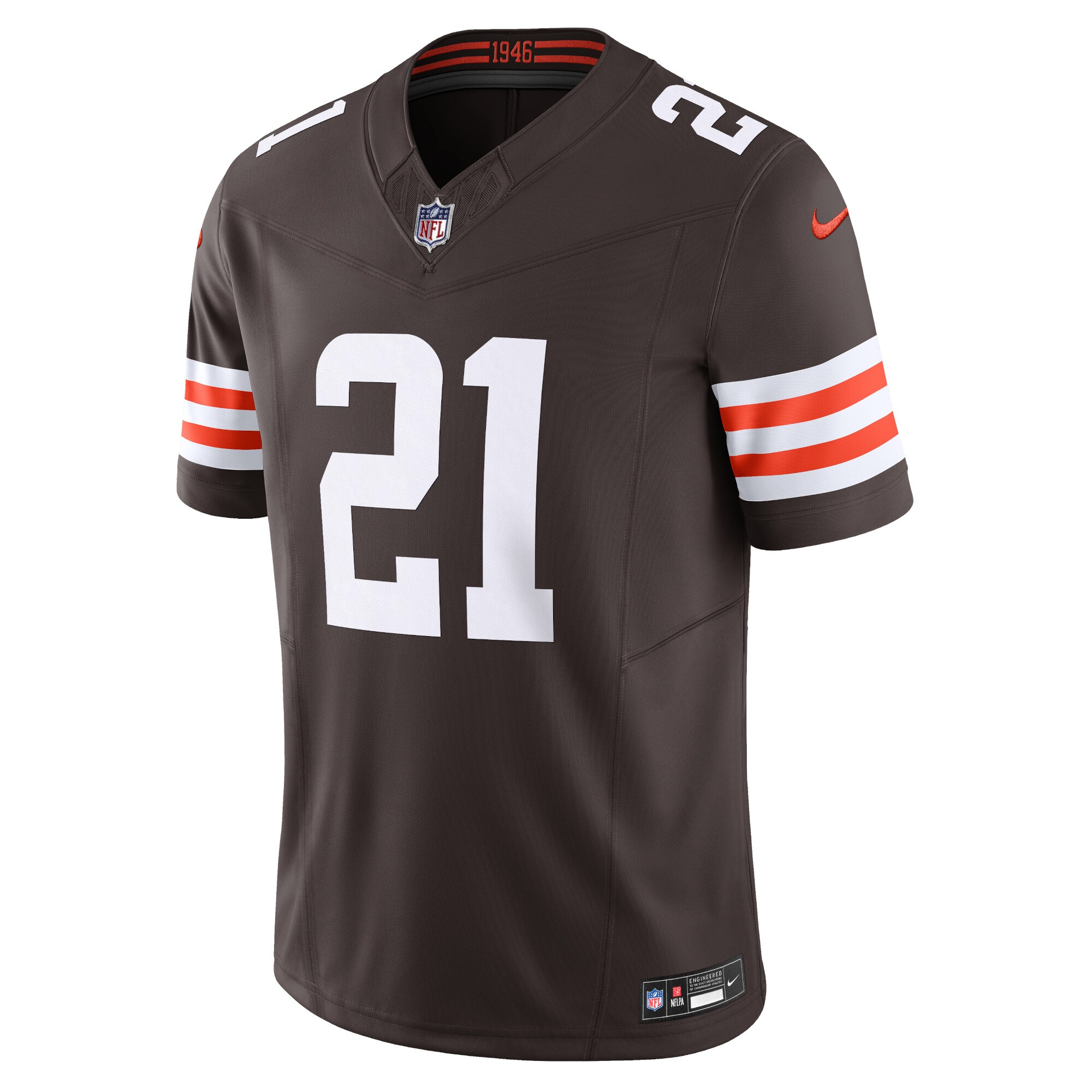 Denzel Ward Cleveland Browns Nike Vapor F.U.S.E. Limited Jersey – Brown Clowdercats