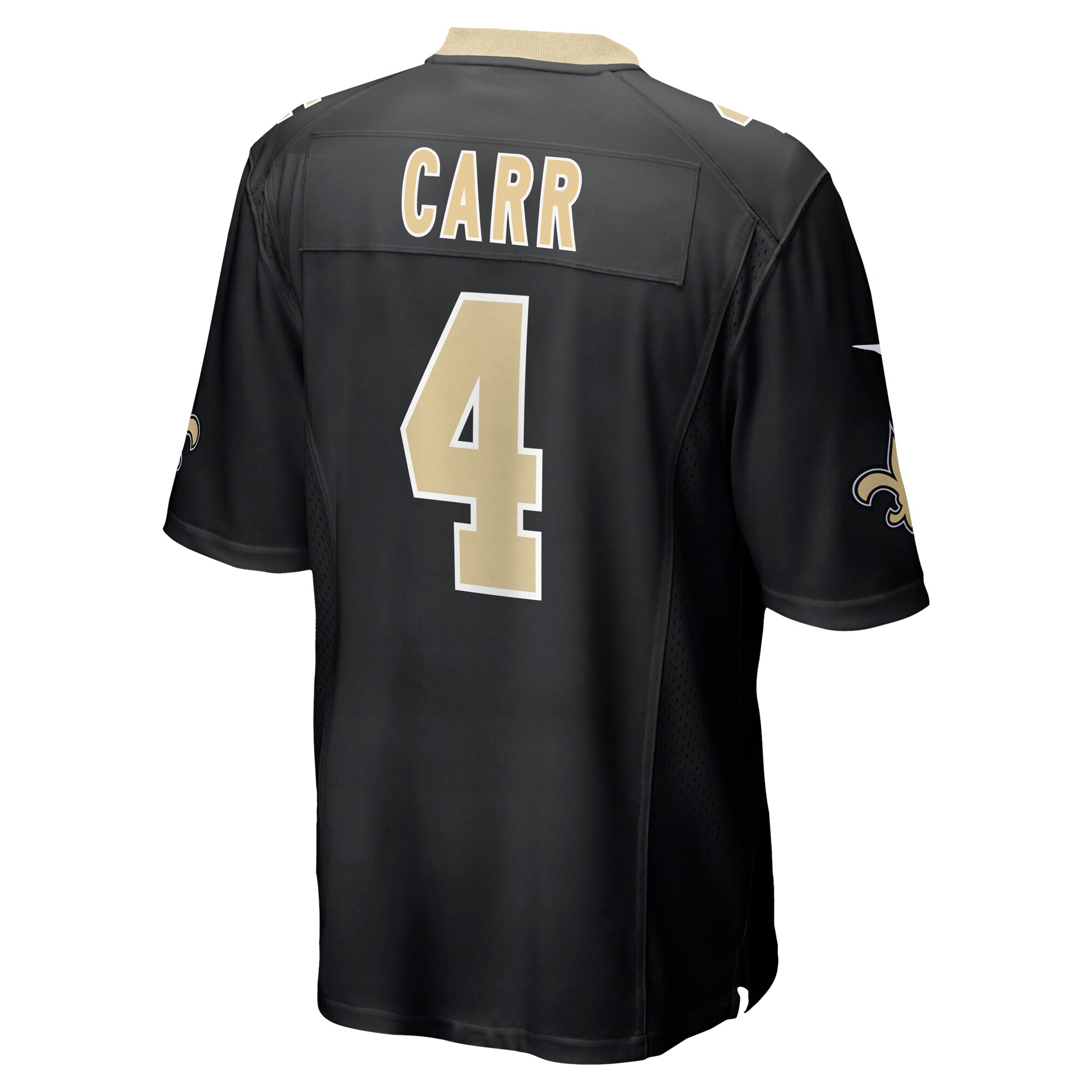 Derek Carr New Orleans Saints Nike Game Jersey – Black Clowdercats