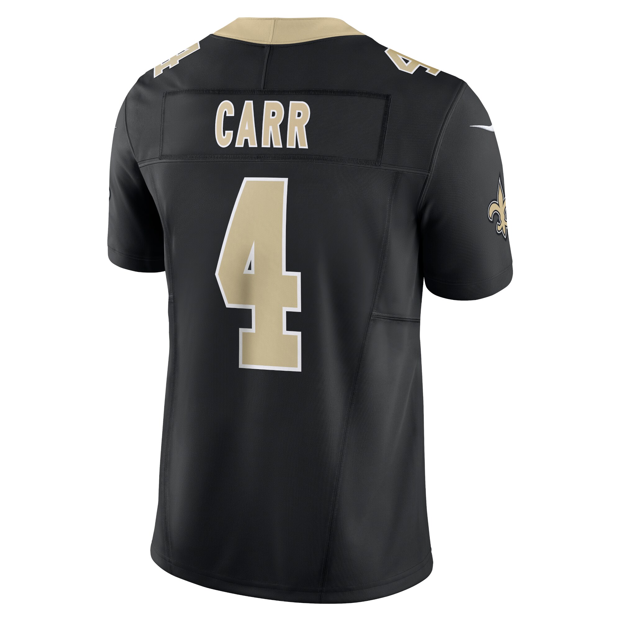 Derek Carr New Orleans Saints Nike Vapor F.U.S.E. Limited Jersey – Black Clowdercats