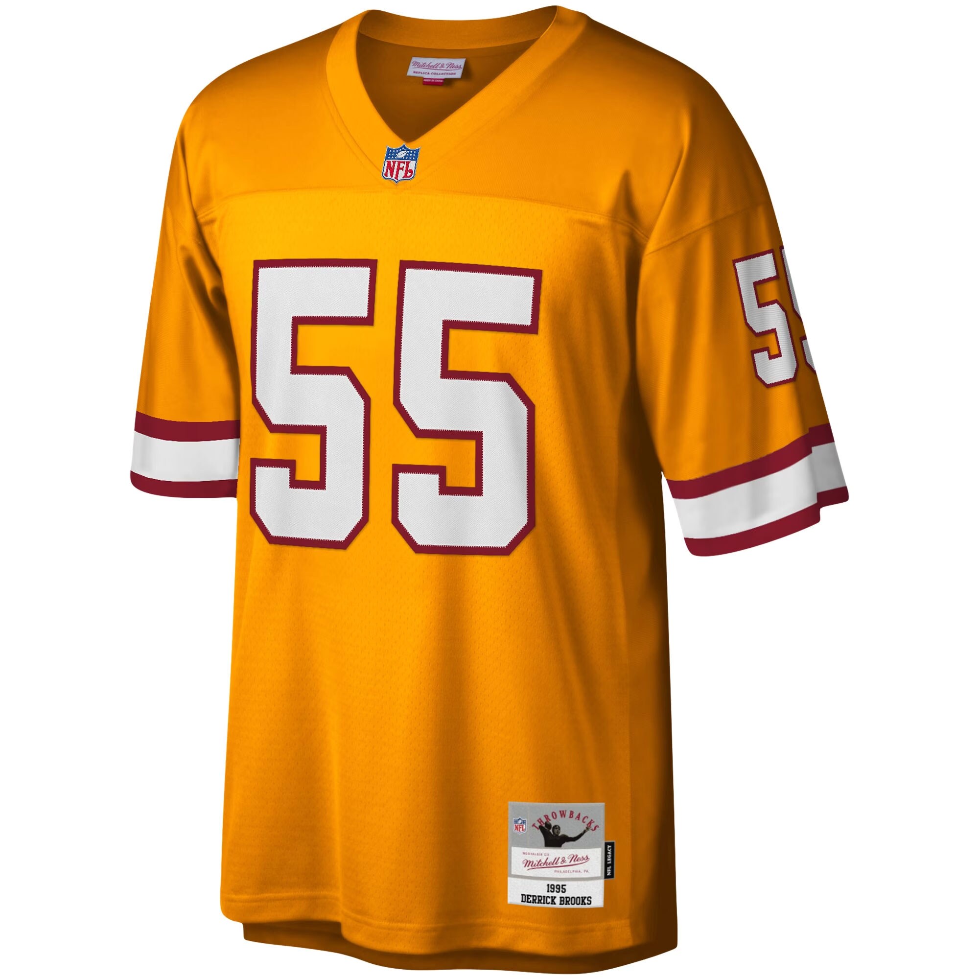 Derrick Brooks Tampa Bay Buccaneers Mitchell & Ness Big & Tall 1995 Legacy Retired Player Jersey – Orange Clowdercats