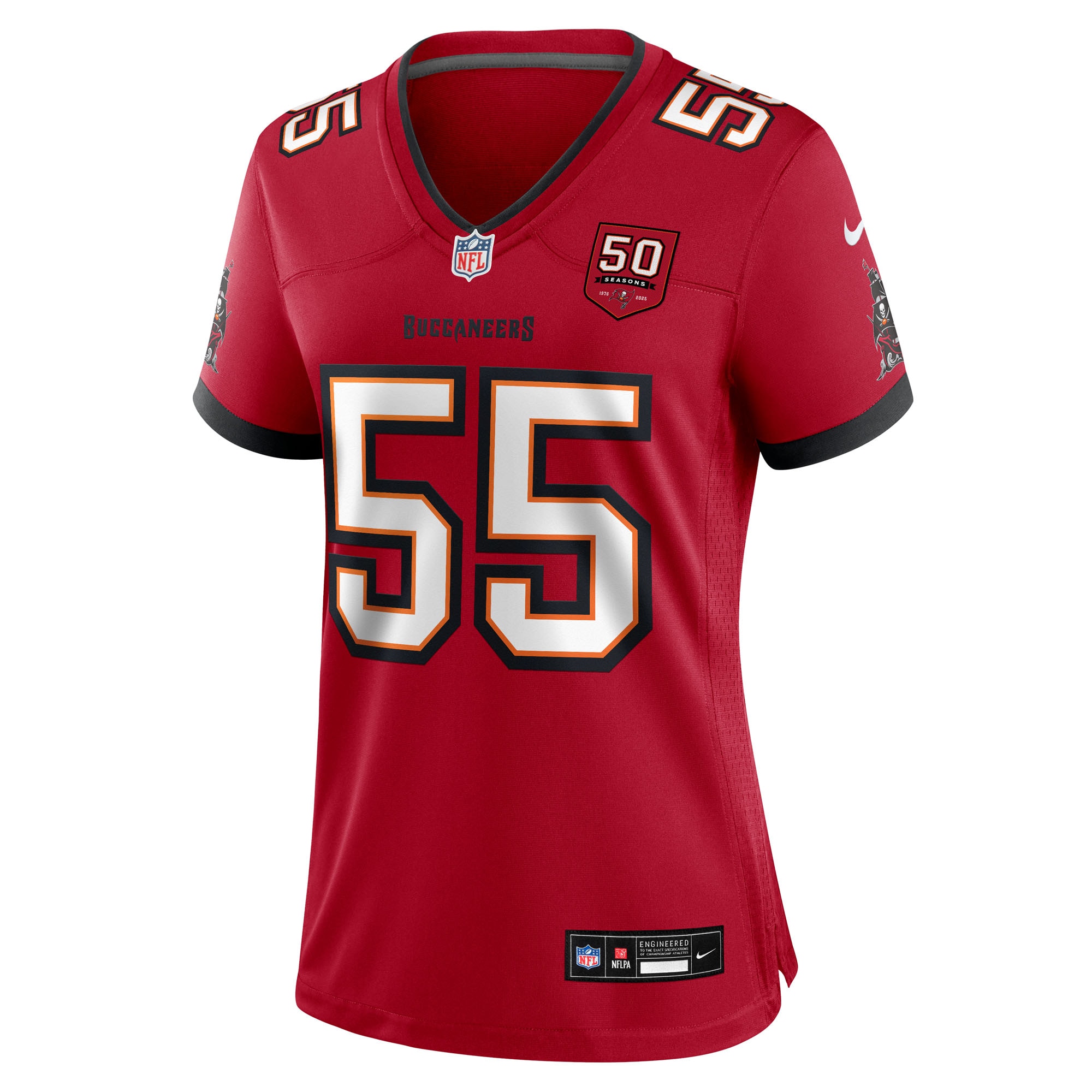 Derrick Brooks Tampa Bay Buccaneers Nike Women’s 50th Anniversary Team Game Jersey – Red Clowdercats