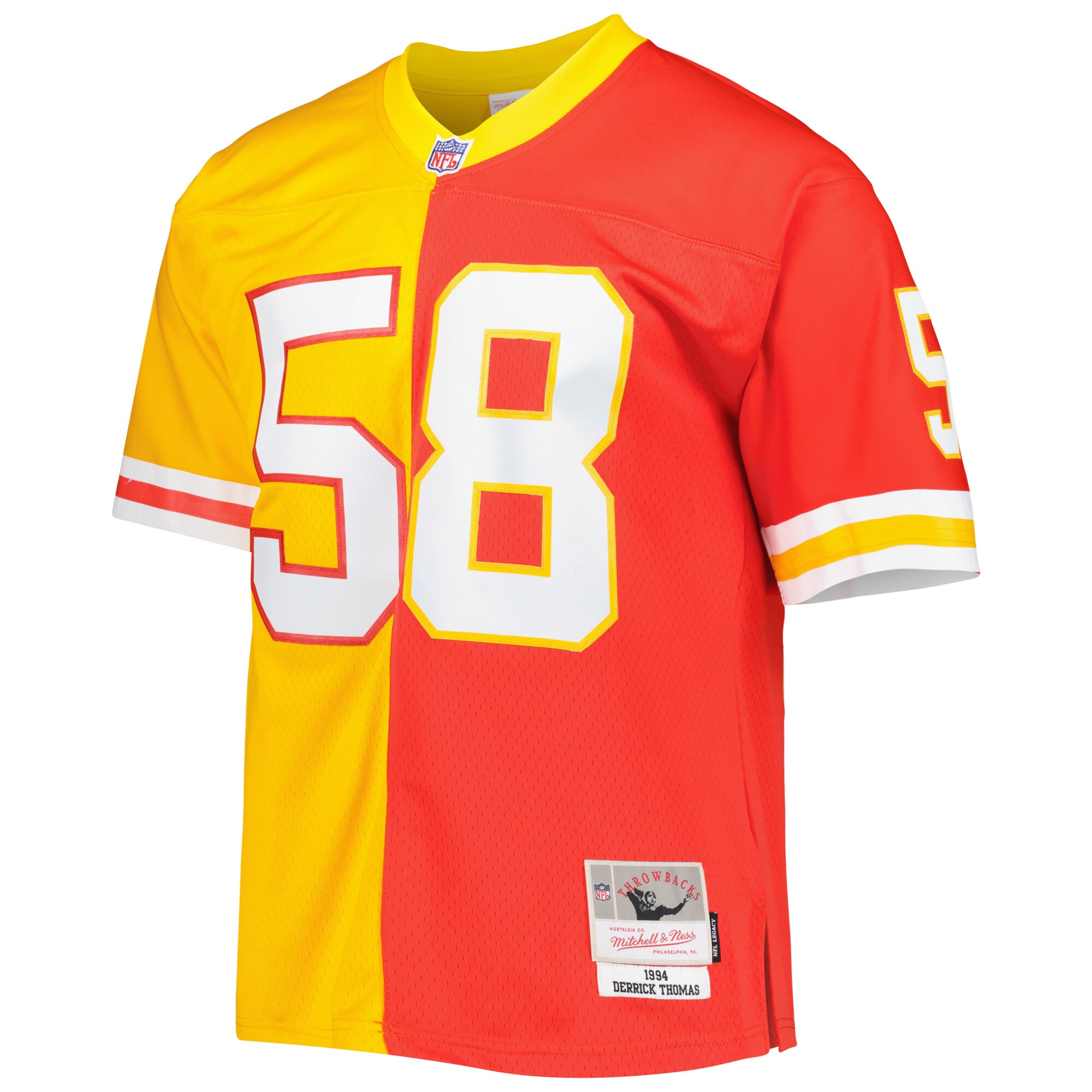 Derrick Thomas Kansas City Chiefs Mitchell & Ness 1994 Split Legacy Replica Jersey – Red/Gold Clowdercats