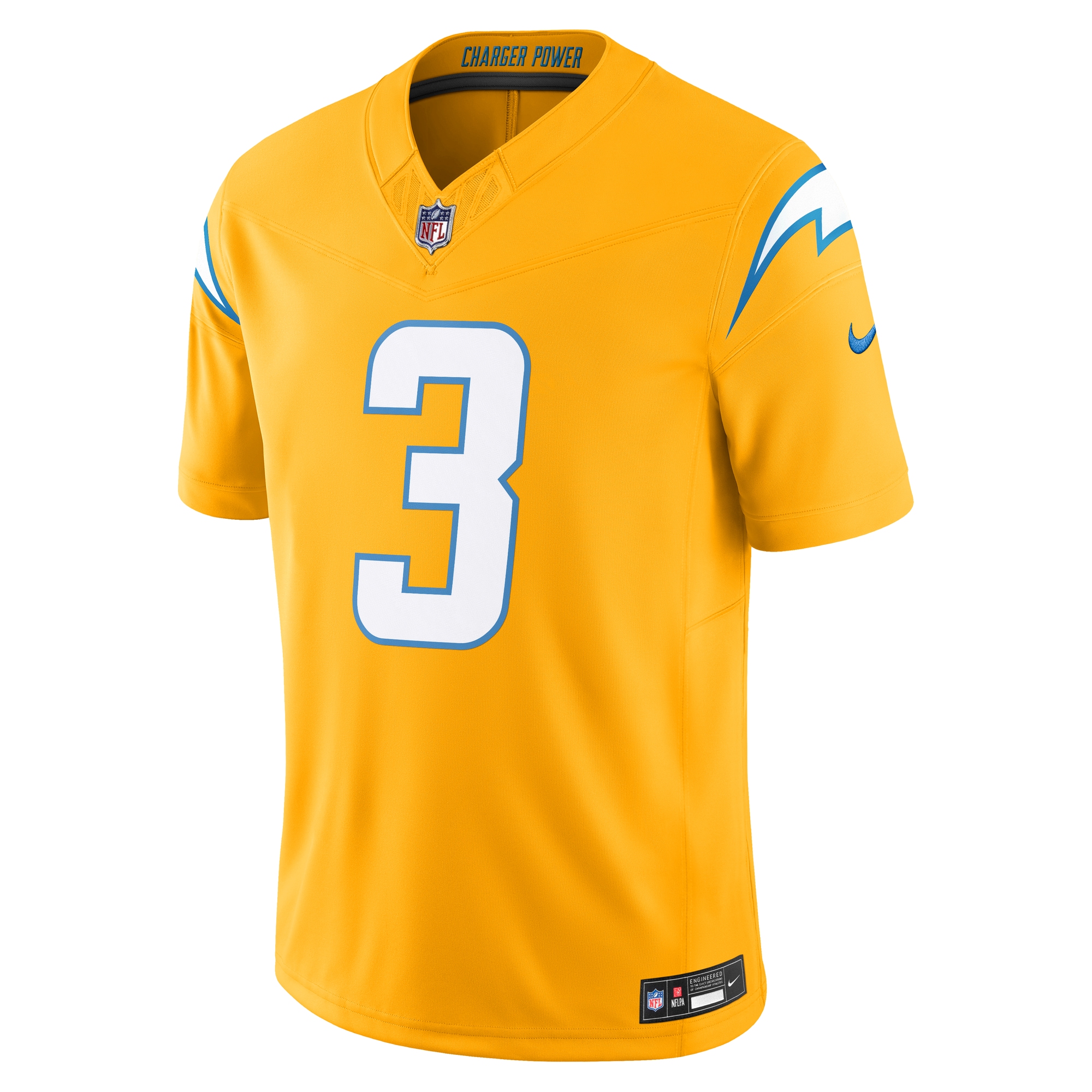 Derwin James Jr. Los Angeles Chargers Nike Alternate Charger Power Vapor F.U.S.E. Limited Jersey – Gold Clowdercats