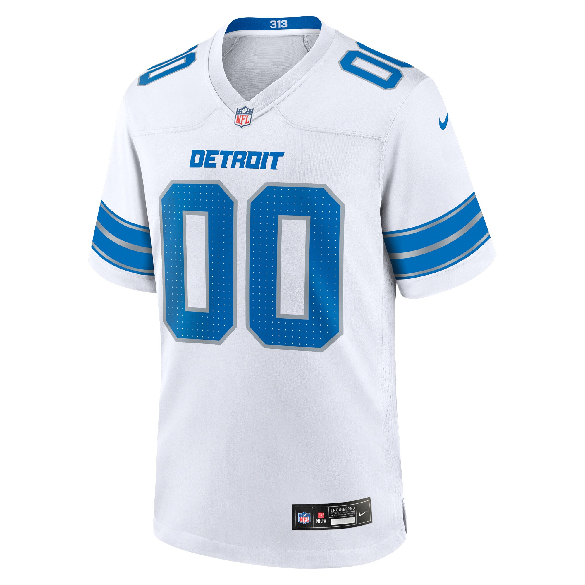 Detroit Lions Nike Custom Game Jersey – White Clowdercats