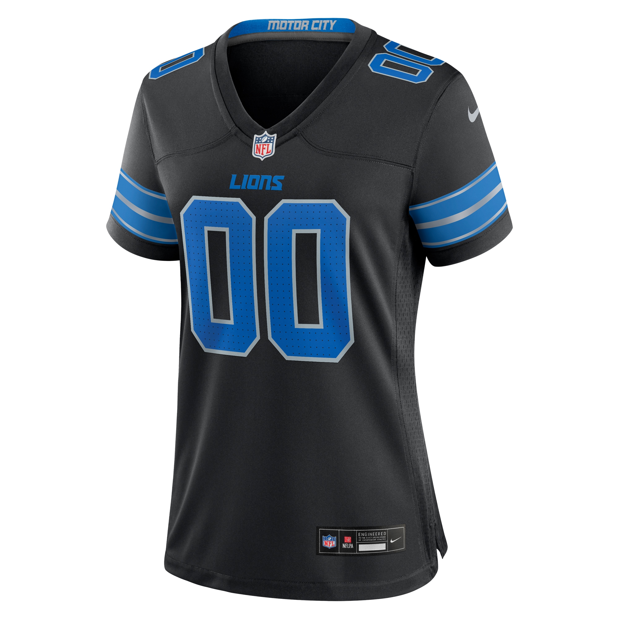 Detroit Lions Nike Women’s Alternate Custom Game Jersey – Black Clowdercats