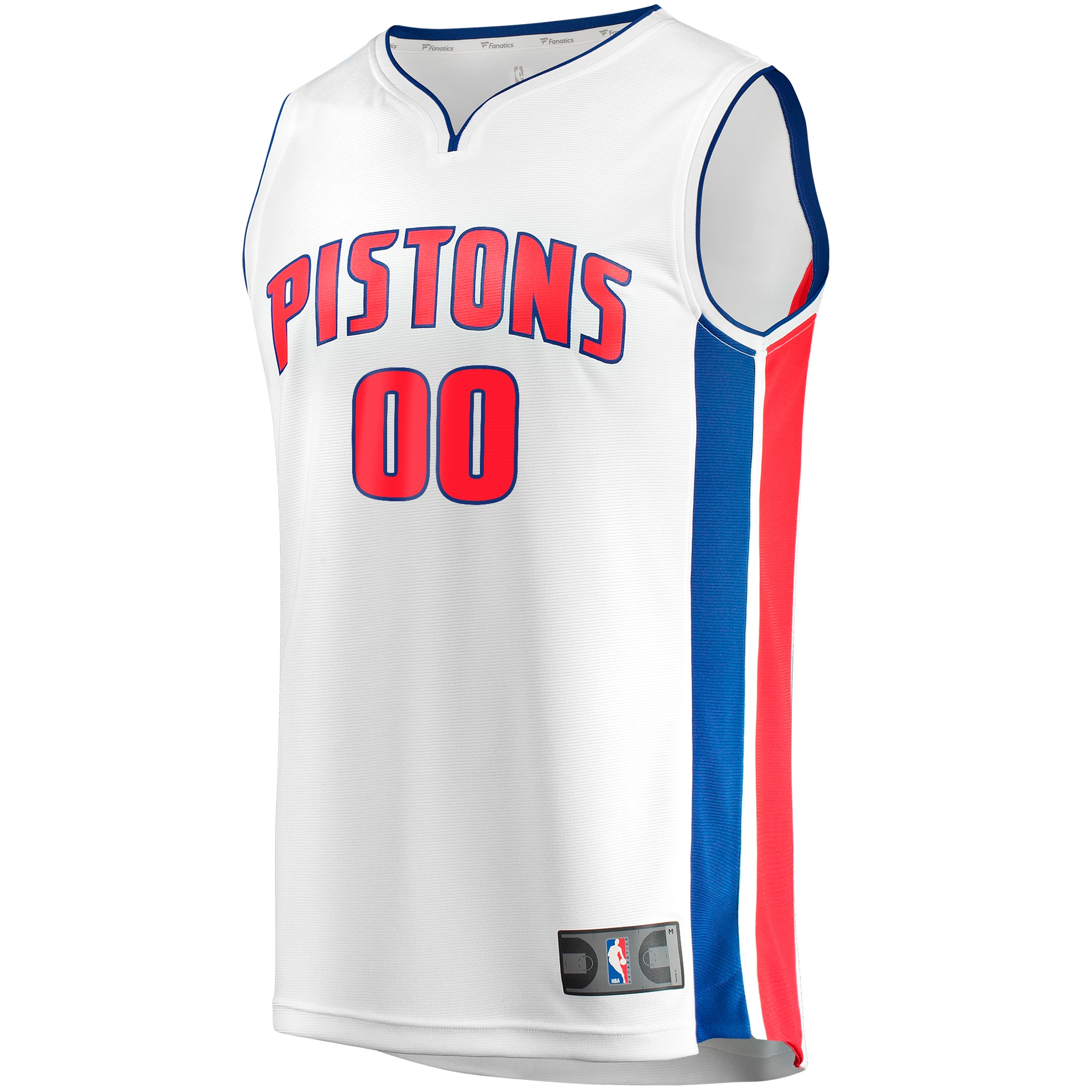 Detroit Pistons Fanatics Youth Fast Break Replica Custom Jersey – Association Edition – White Clowdercats