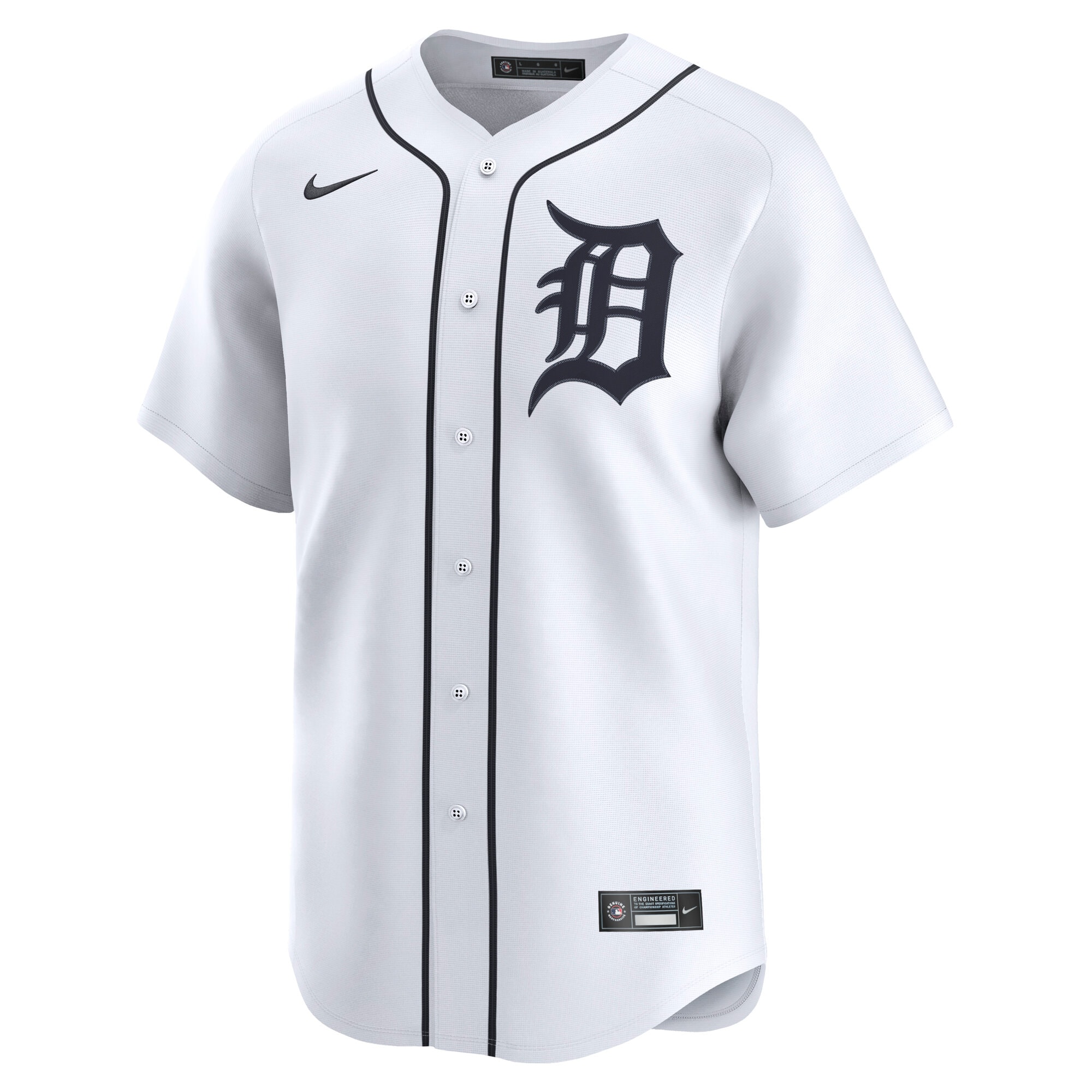 Detroit Tigers Nike Home Limited Jersey – White