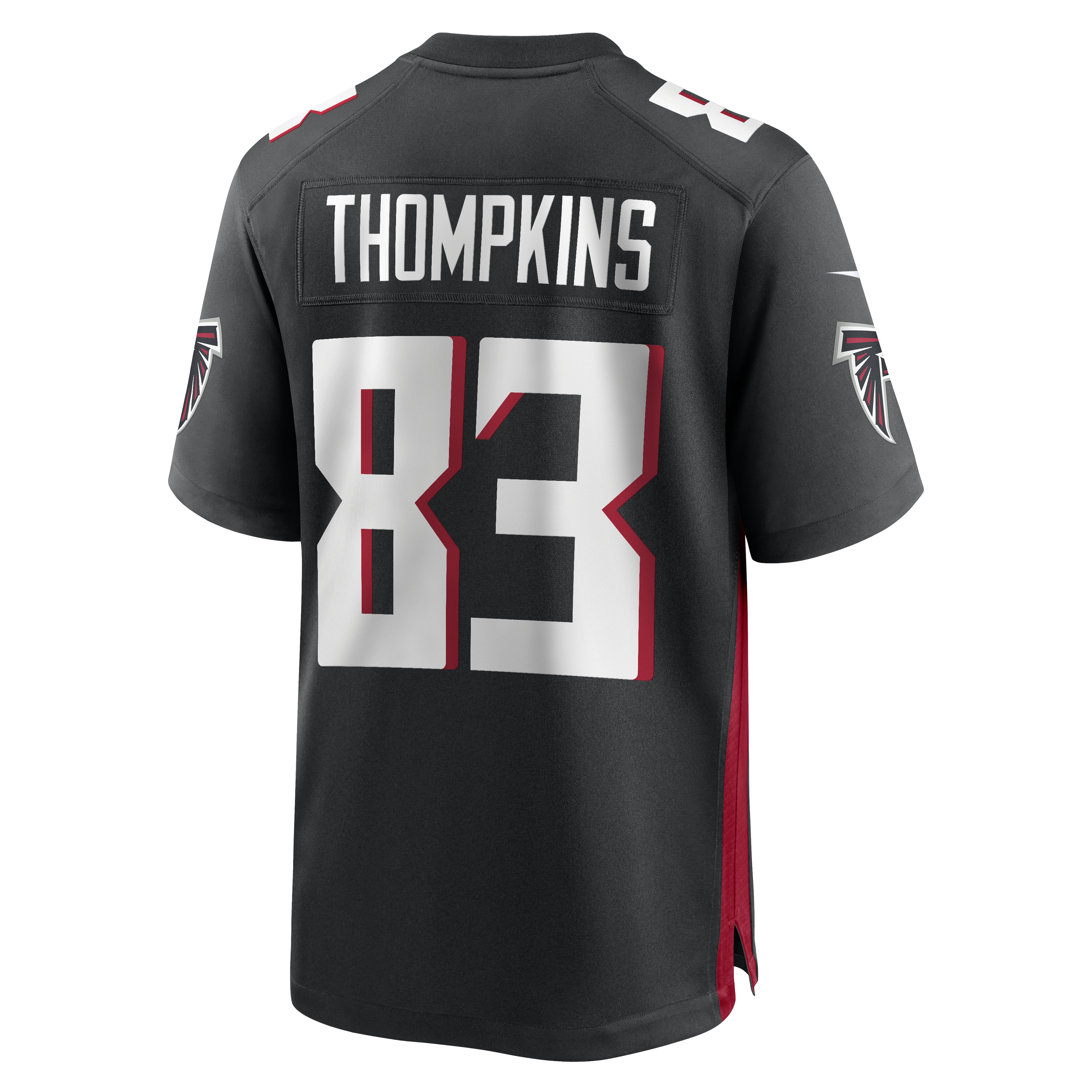 Deven Thompkins Atlanta Falcons Nike Team Game Jersey – Black Clowdercats