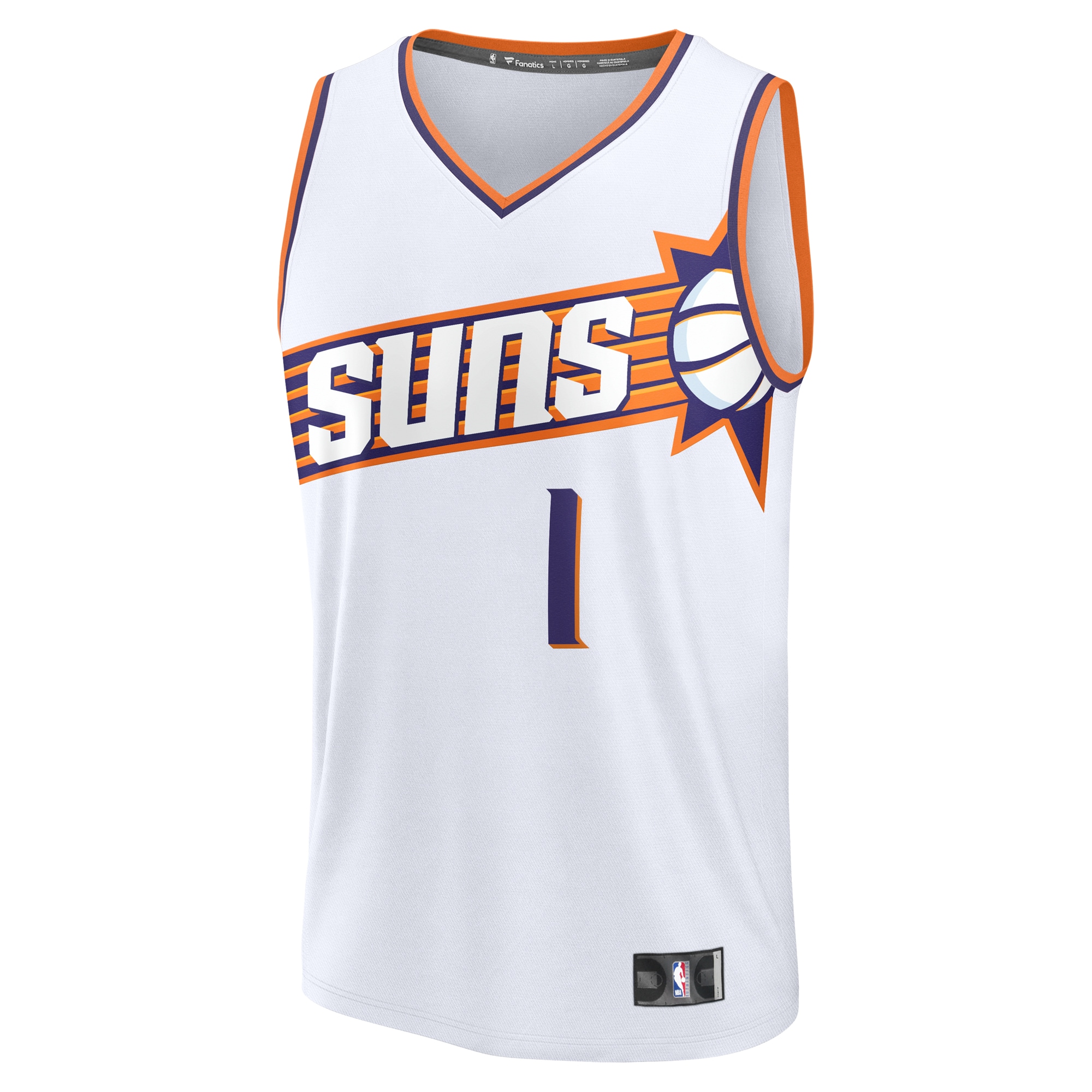 Devin Booker Phoenix Suns Fanatics Fast Break Replica Player Jersey – Association Edition – White Clowdercats