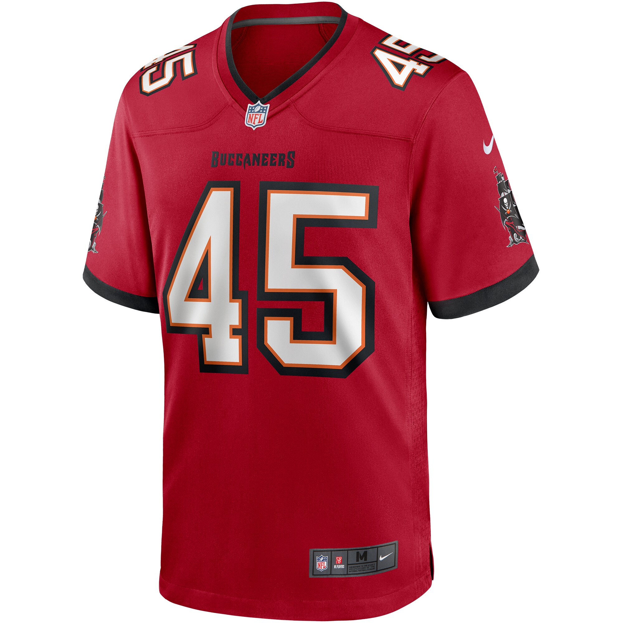 Devin White Tampa Bay Buccaneers Nike Player Game Jersey – Red Clowdercats